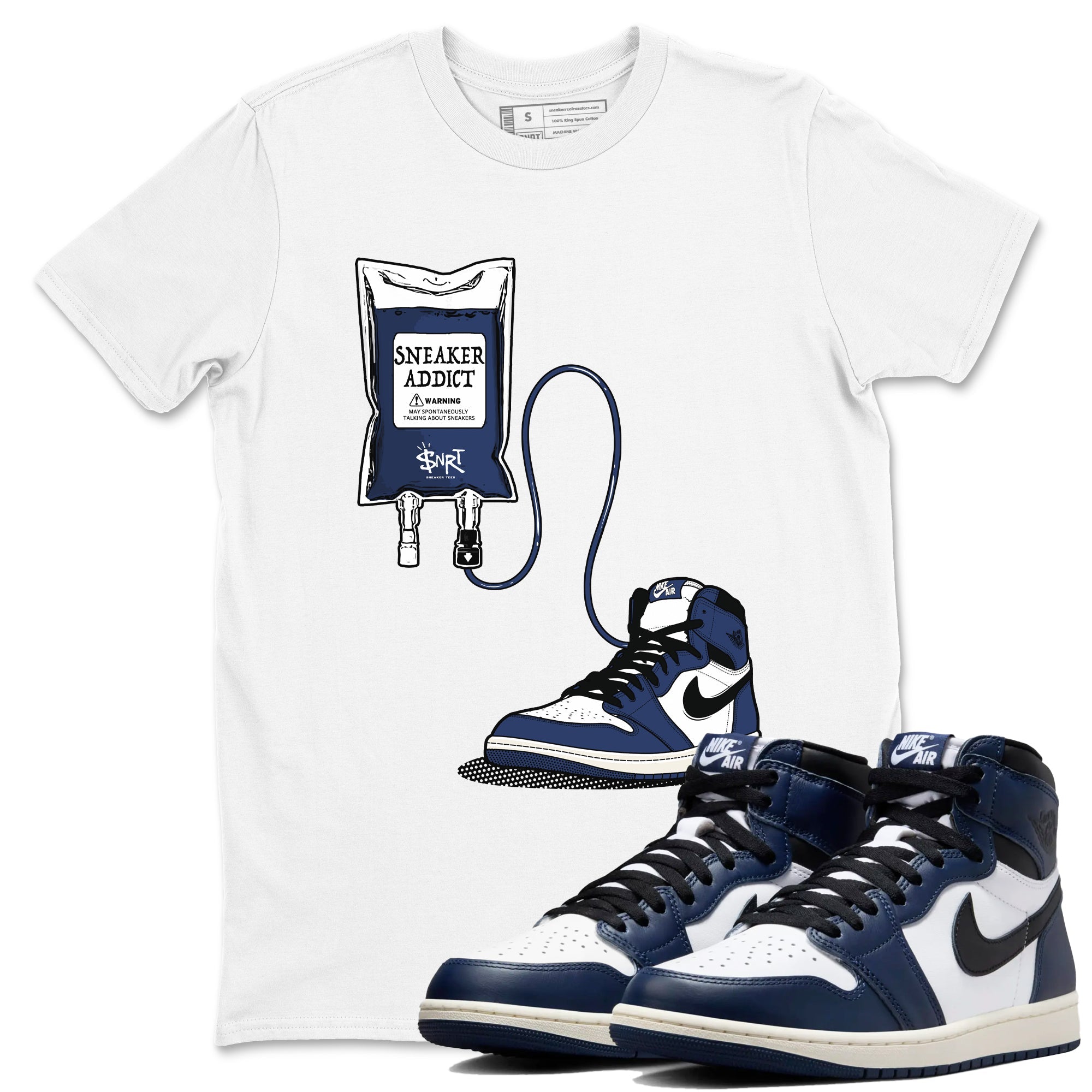 snkmatch Therapy snkmatch Tees - Air Jordan 1 Midnight Navy