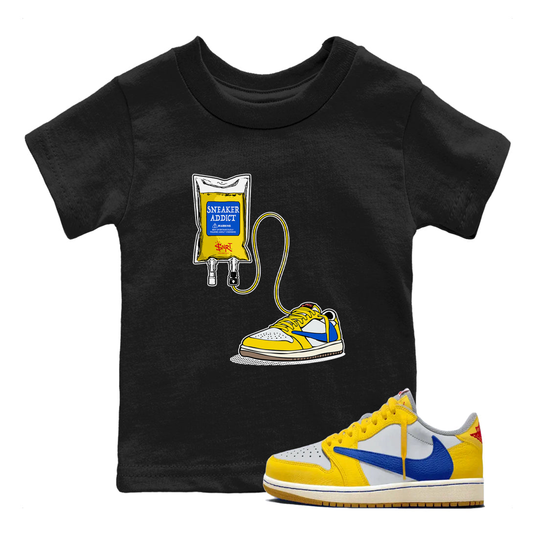 snkmatch Therapy snkmatch Tees Kids - Air Jordan 1 Travis Scott Canary