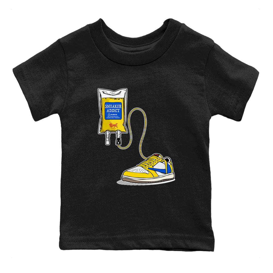snkmatch Therapy snkmatch Tees Kids - Air Jordan 1 Travis Scott Canary