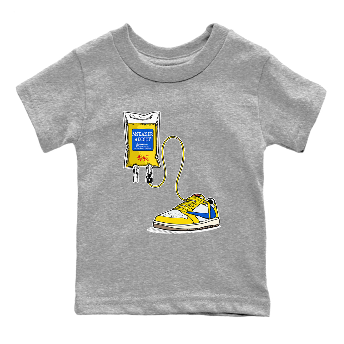snkmatch Therapy snkmatch Tees Kids - Air Jordan 1 Travis Scott Canary