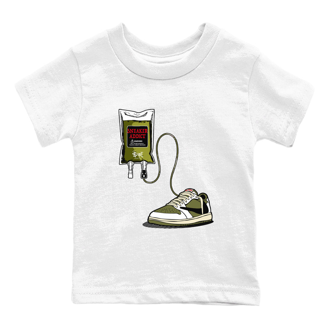 snkmatch Therapy snkmatch Tees Kids - Air Jordan 1 Travis Scott Medium Olive