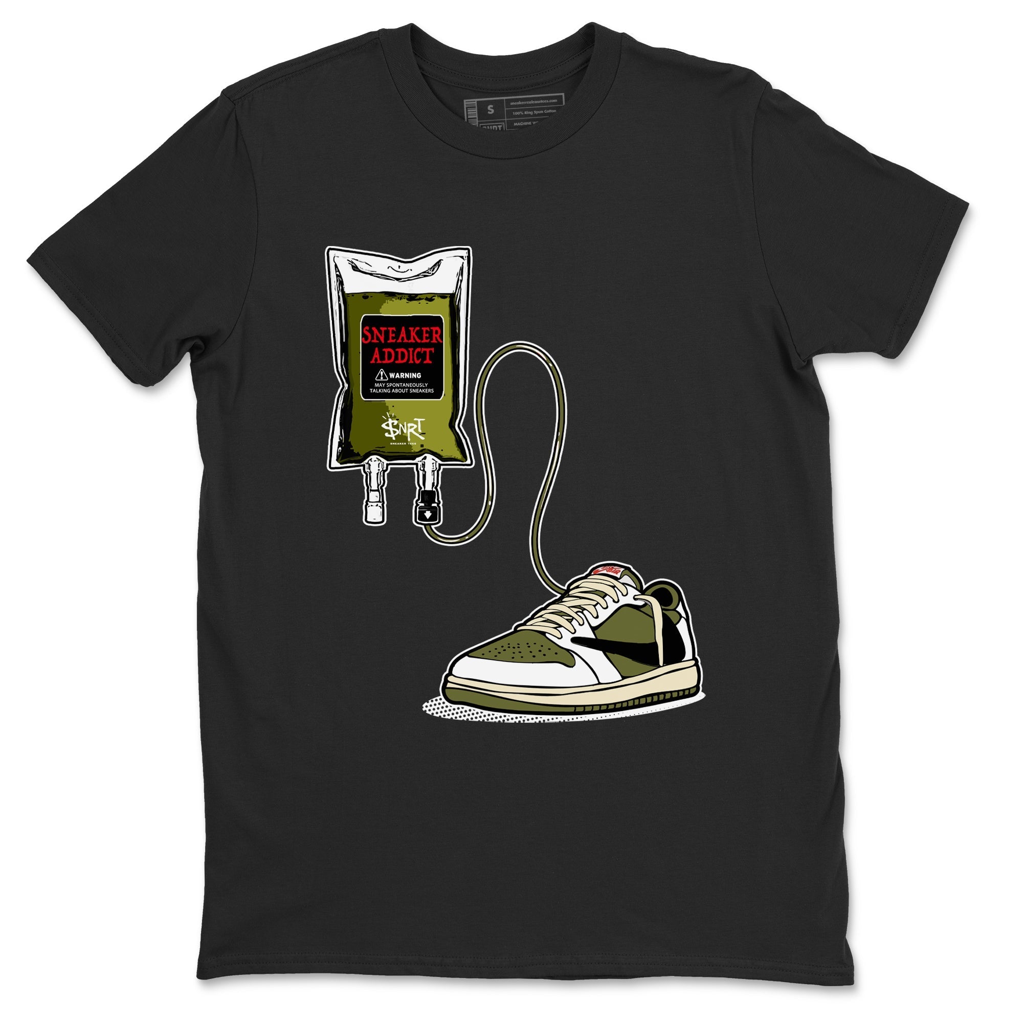 Sneaker Therapy SNRT Sneaker Tees - Air Jordan 1 Travis Scott Medium Olive