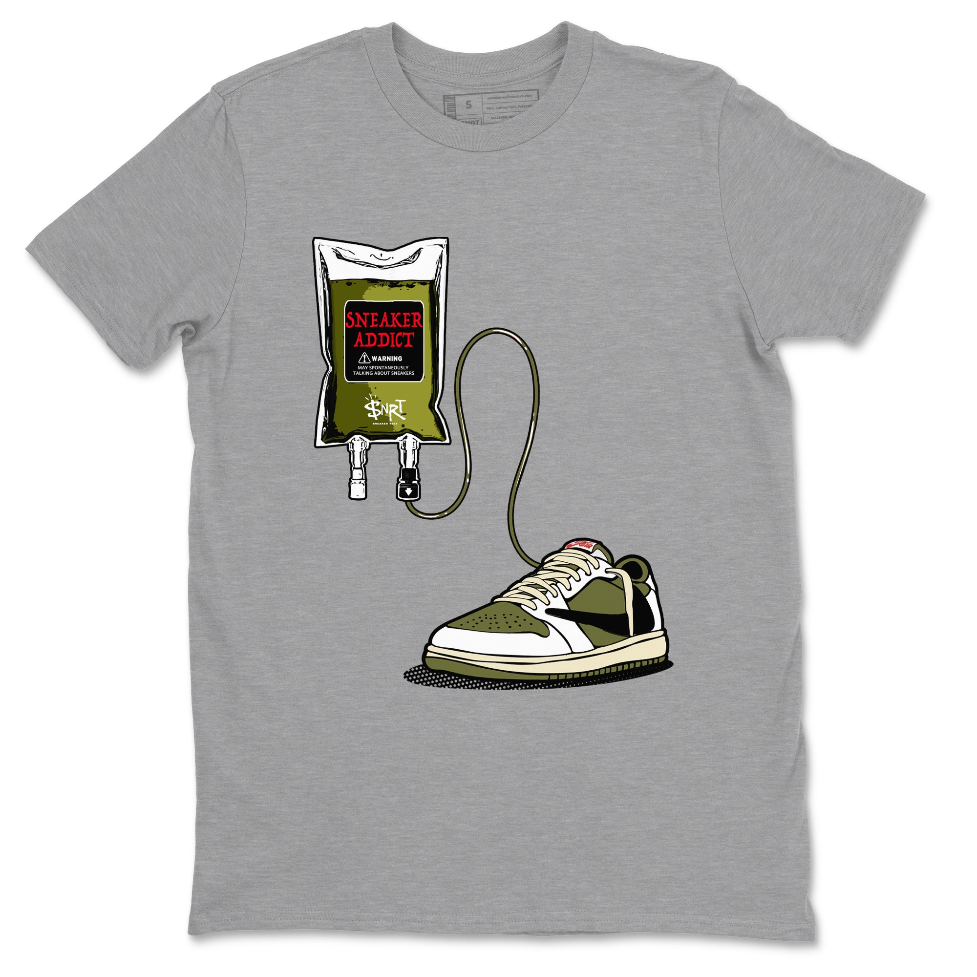 Sneaker Therapy SNRT Sneaker Tees - Air Jordan 1 Travis Scott Medium Olive