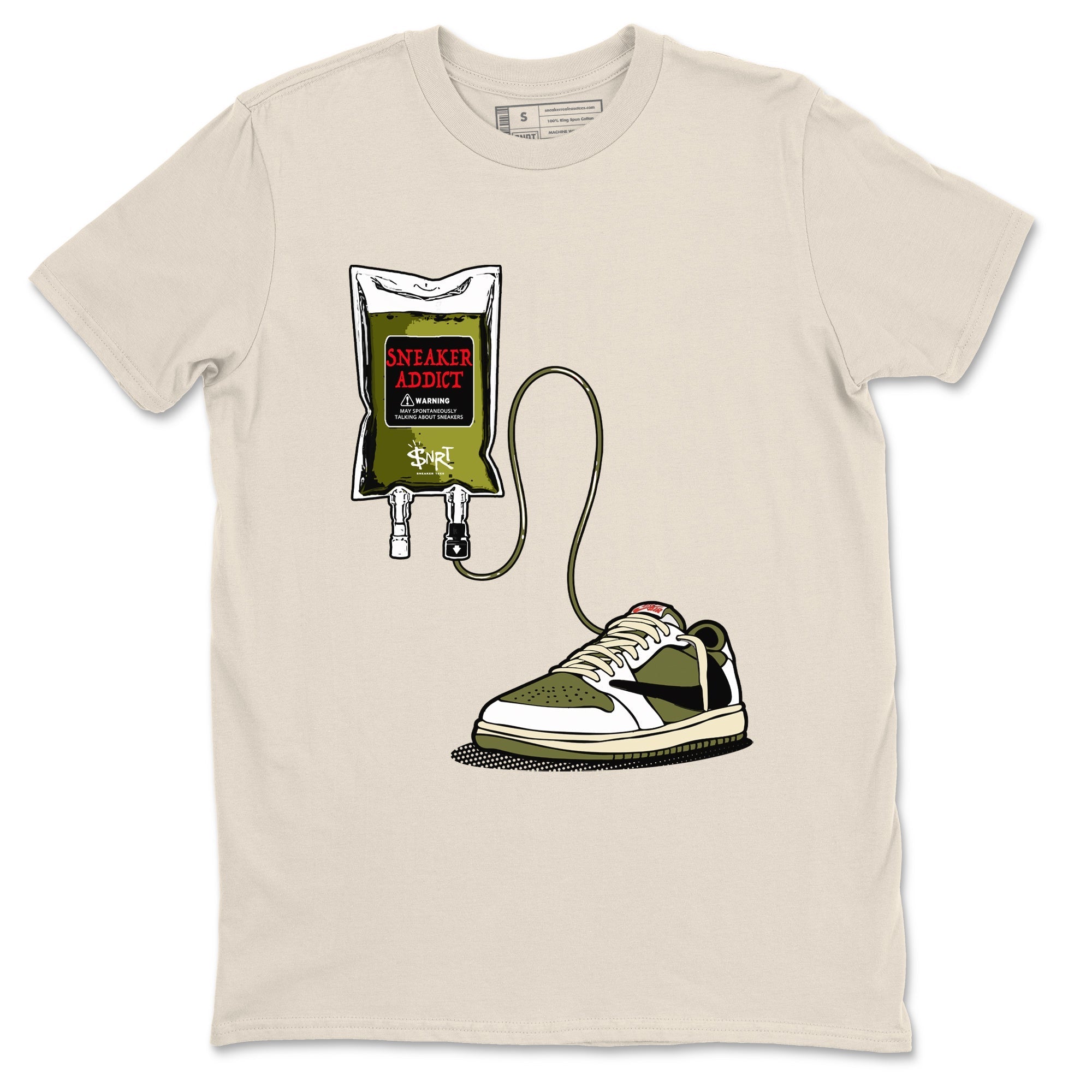 Sneaker Therapy SNRT Sneaker Tees - Air Jordan 1 Travis Scott Medium Olive