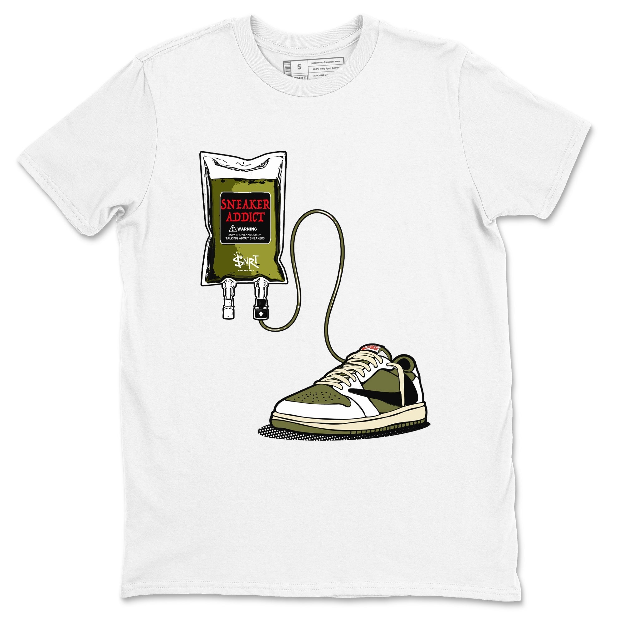 Sneaker Therapy SNRT Sneaker Tees - Air Jordan 1 Travis Scott Medium Olive