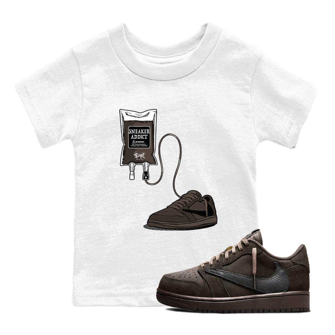 snkmatch Therapy snkmatch Tees Kids - Air Jordan 1 Travis Scott Velvet Brown