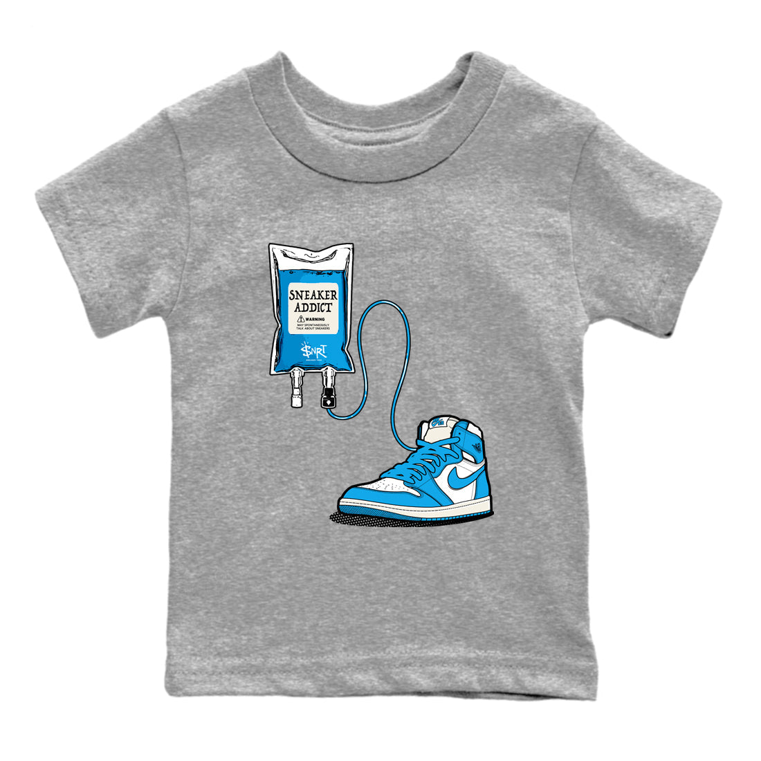 snkmatch Therapy snkmatch Tees Kids - Air Jordan 1 UNC Reimagined