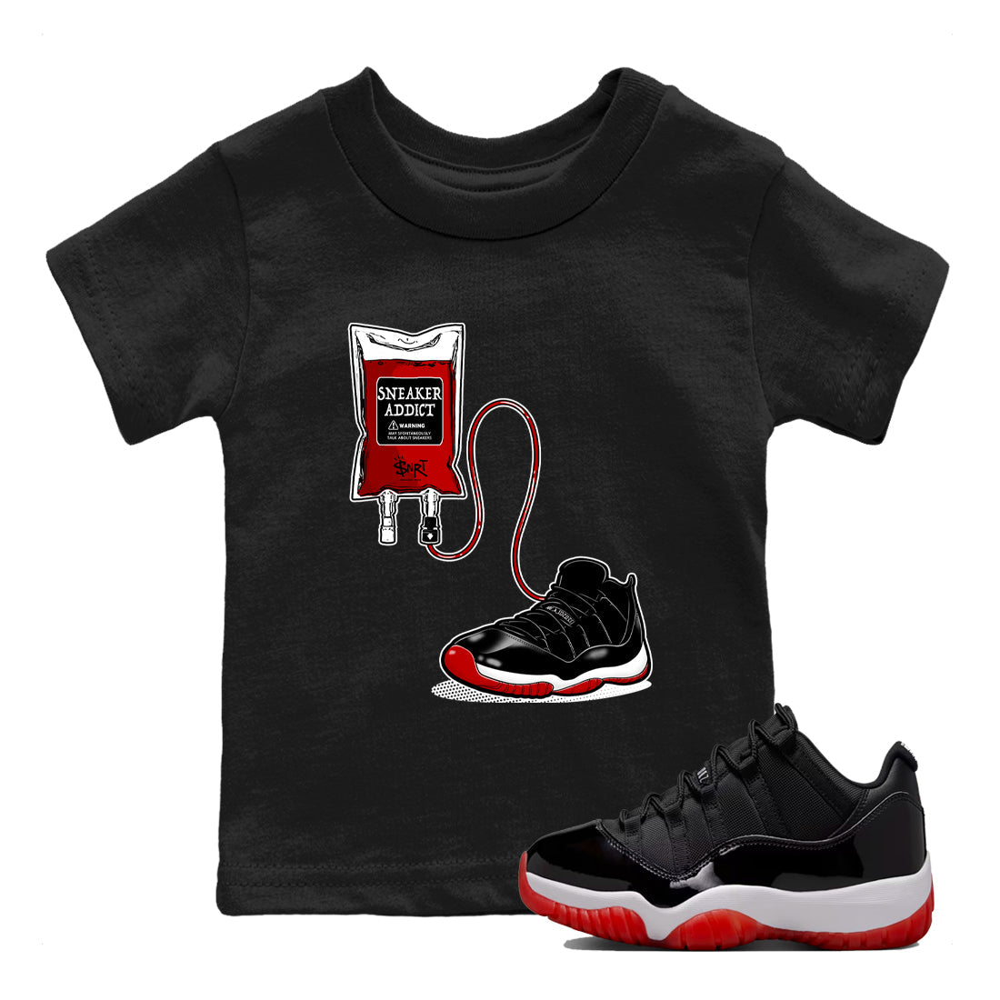 snkmatch Therapy snkmatch Tees Kids - Air Jordan 11 Bred