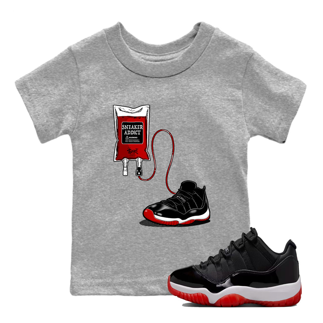 snkmatch Therapy snkmatch Tees Kids - Air Jordan 11 Bred