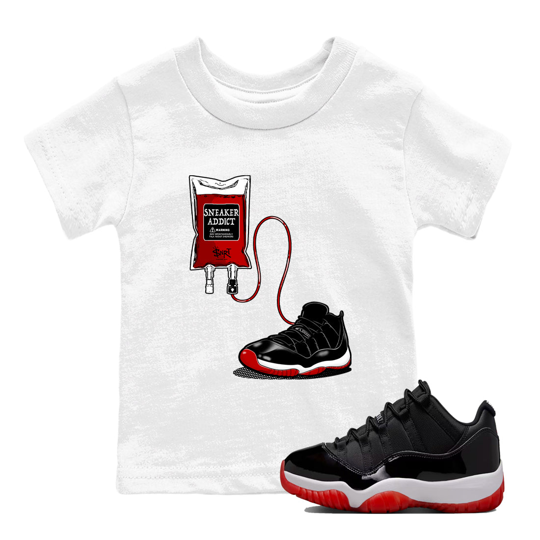 snkmatch Therapy snkmatch Tees Kids - Air Jordan 11 Bred