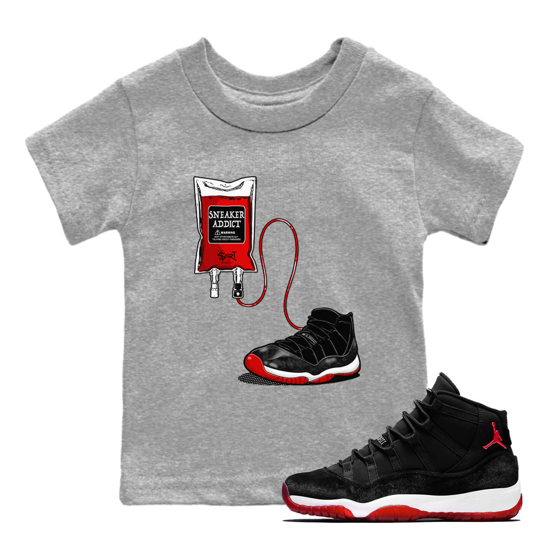 snkmatch Therapy snkmatch Tees Kids - Air Jordan 11 Bred Velvet