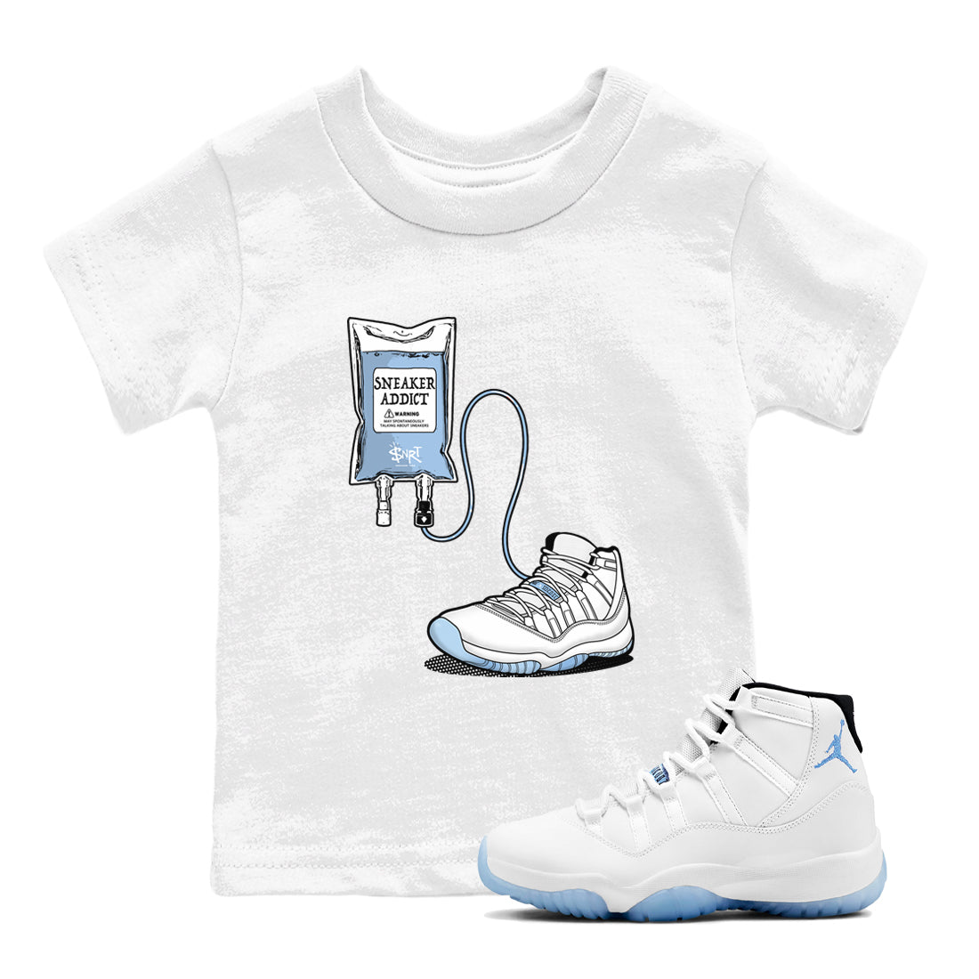 snkmatch Therapy snkmatch Tees Kids - Air Jordan 11 Retro Legend Blue