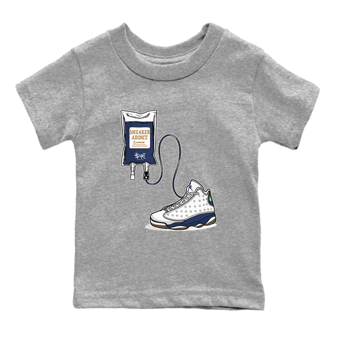 snkmatch Therapy snkmatch Tees Kids - Air Jordan 13 Midnight Navy
