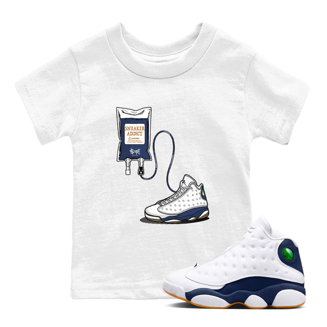 snkmatch Therapy snkmatch Tees Kids - Air Jordan 13 Midnight Navy