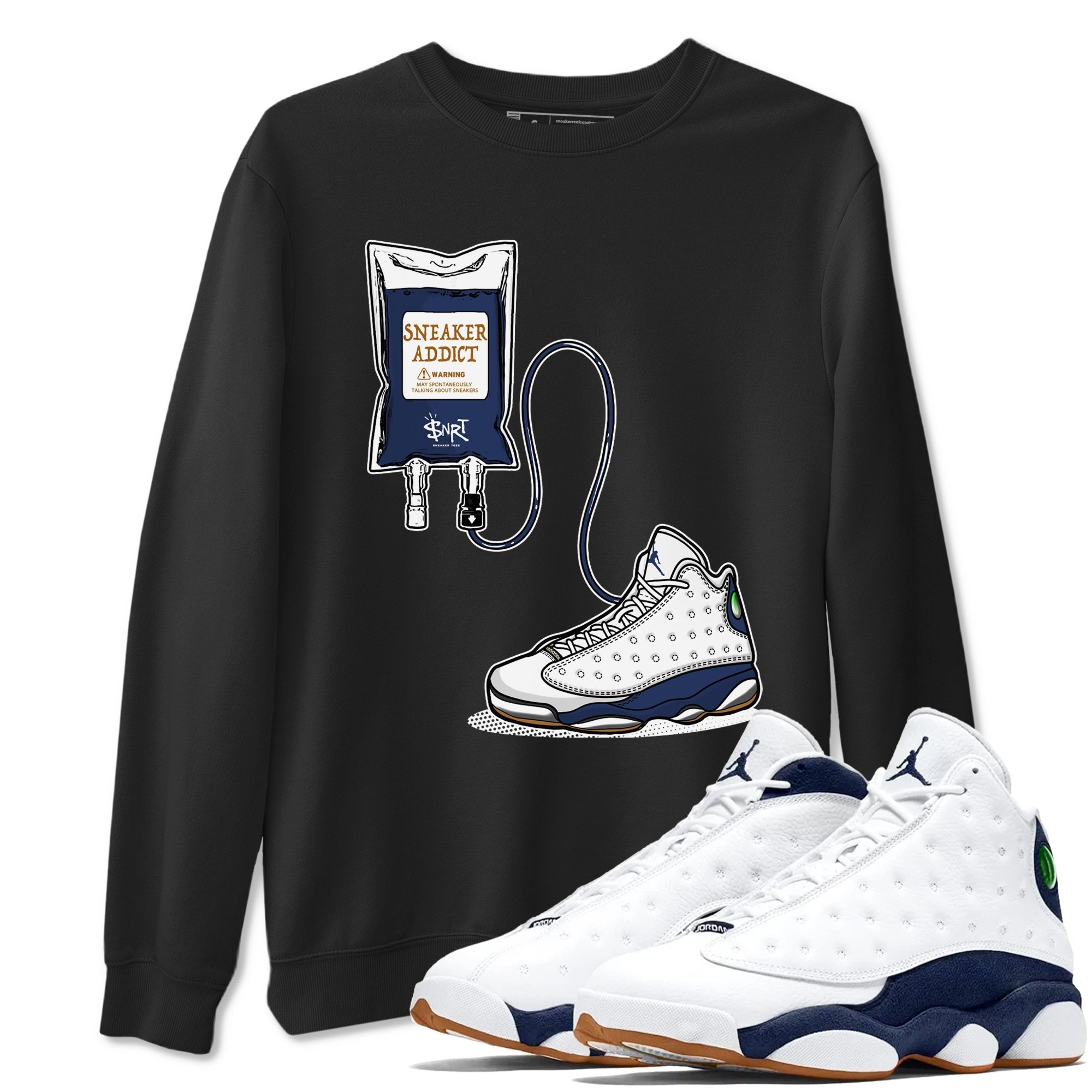 snkmatch Therapy snkmatch Tees - Air Jordan 13 Midnight Navy