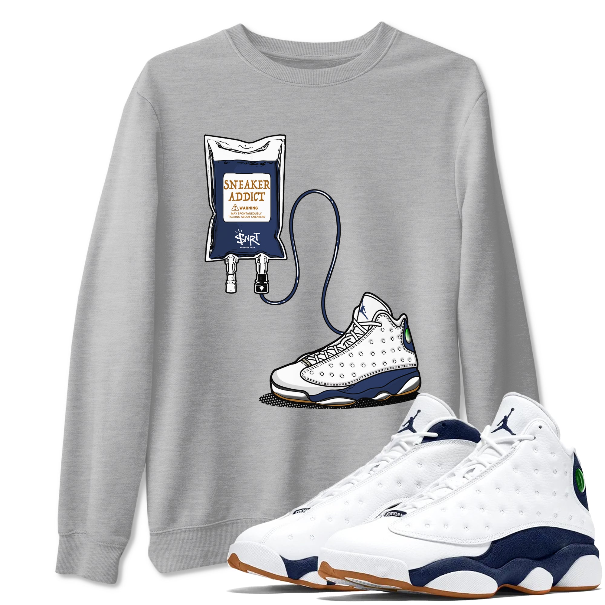 snkmatch Therapy snkmatch Tees - Air Jordan 13 Midnight Navy