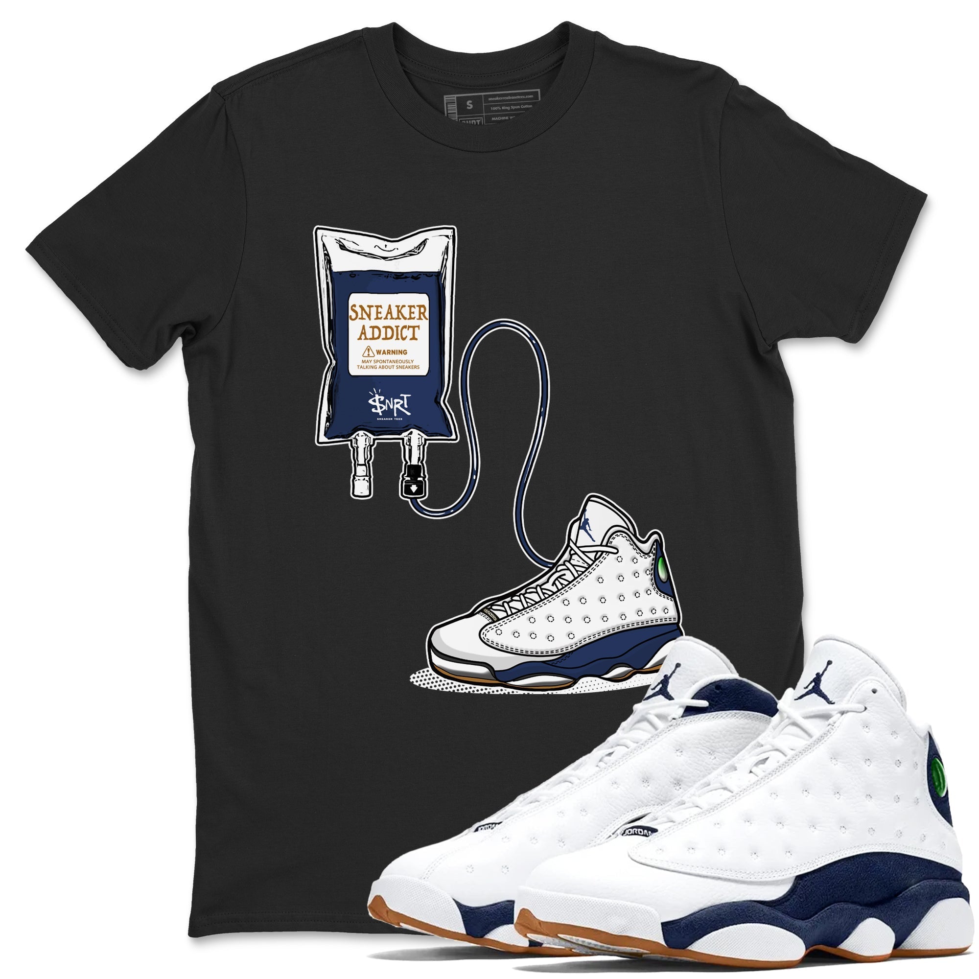 snkmatch Therapy snkmatch Tees - Air Jordan 13 Midnight Navy