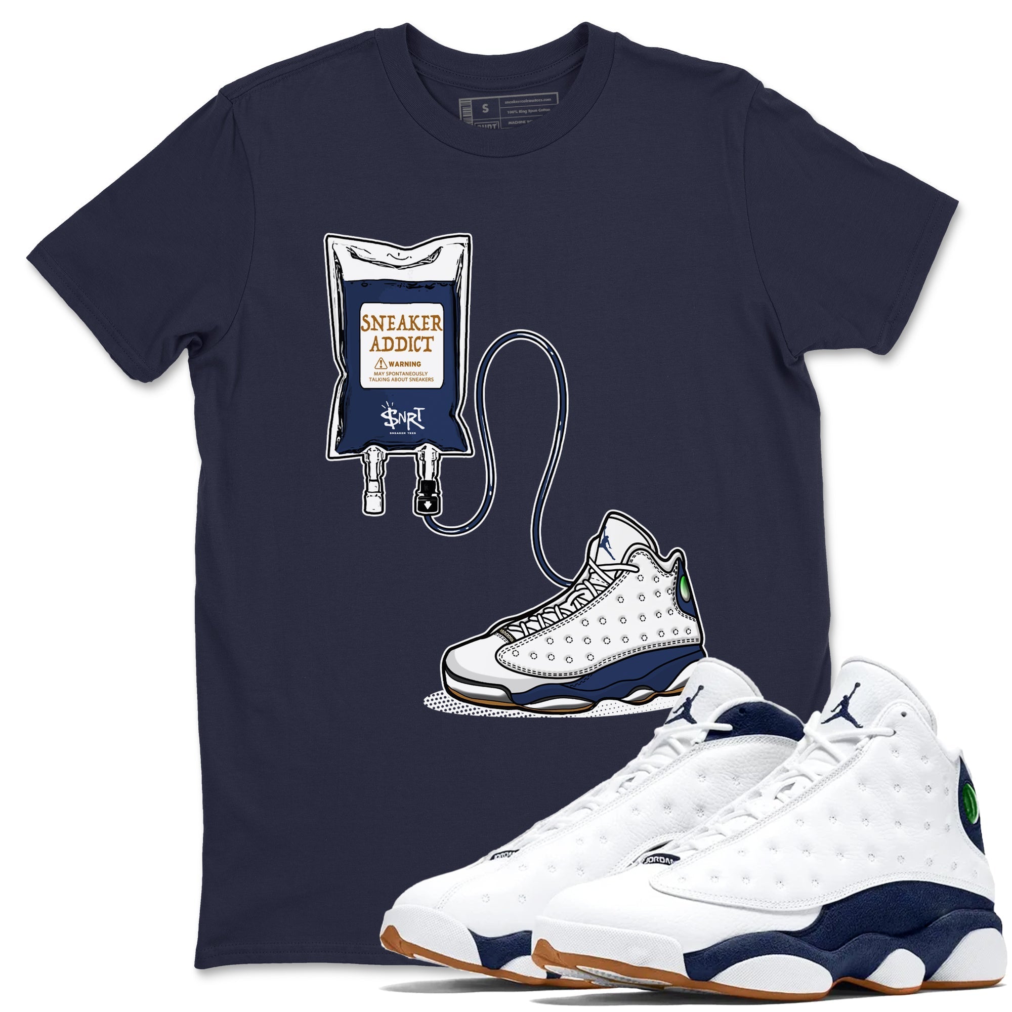 snkmatch Therapy snkmatch Tees - Air Jordan 13 Midnight Navy