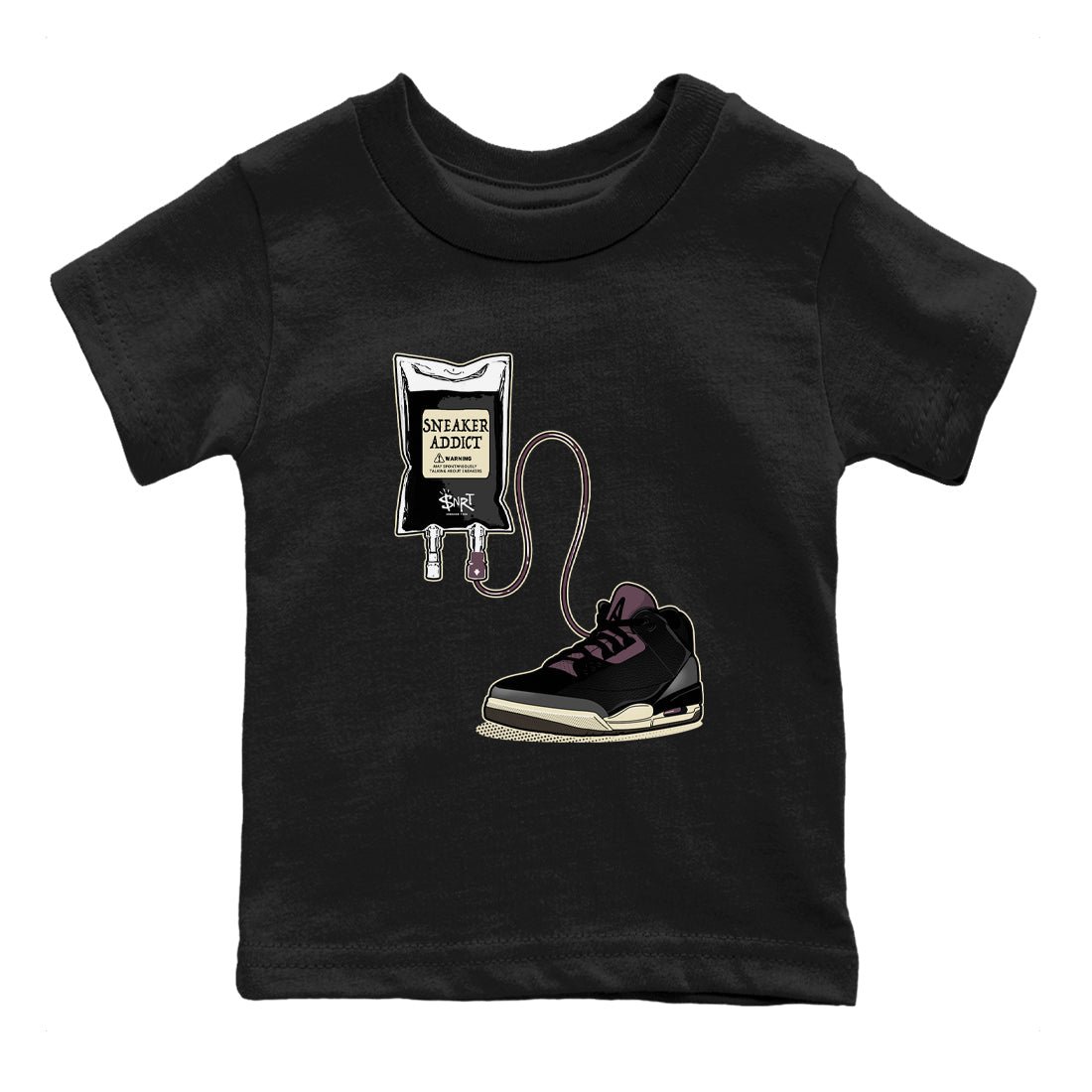 snkmatch Therapy snkmatch Tees Kids - Air Jordan 3 A Ma Maniere x Black