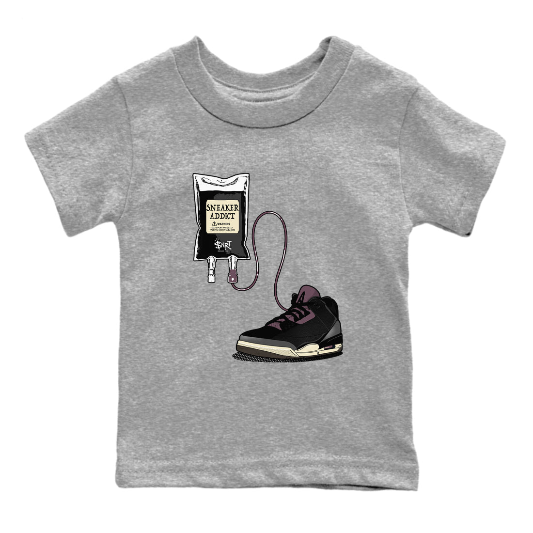 snkmatch Therapy snkmatch Tees Kids - Air Jordan 3 A Ma Maniere x Black