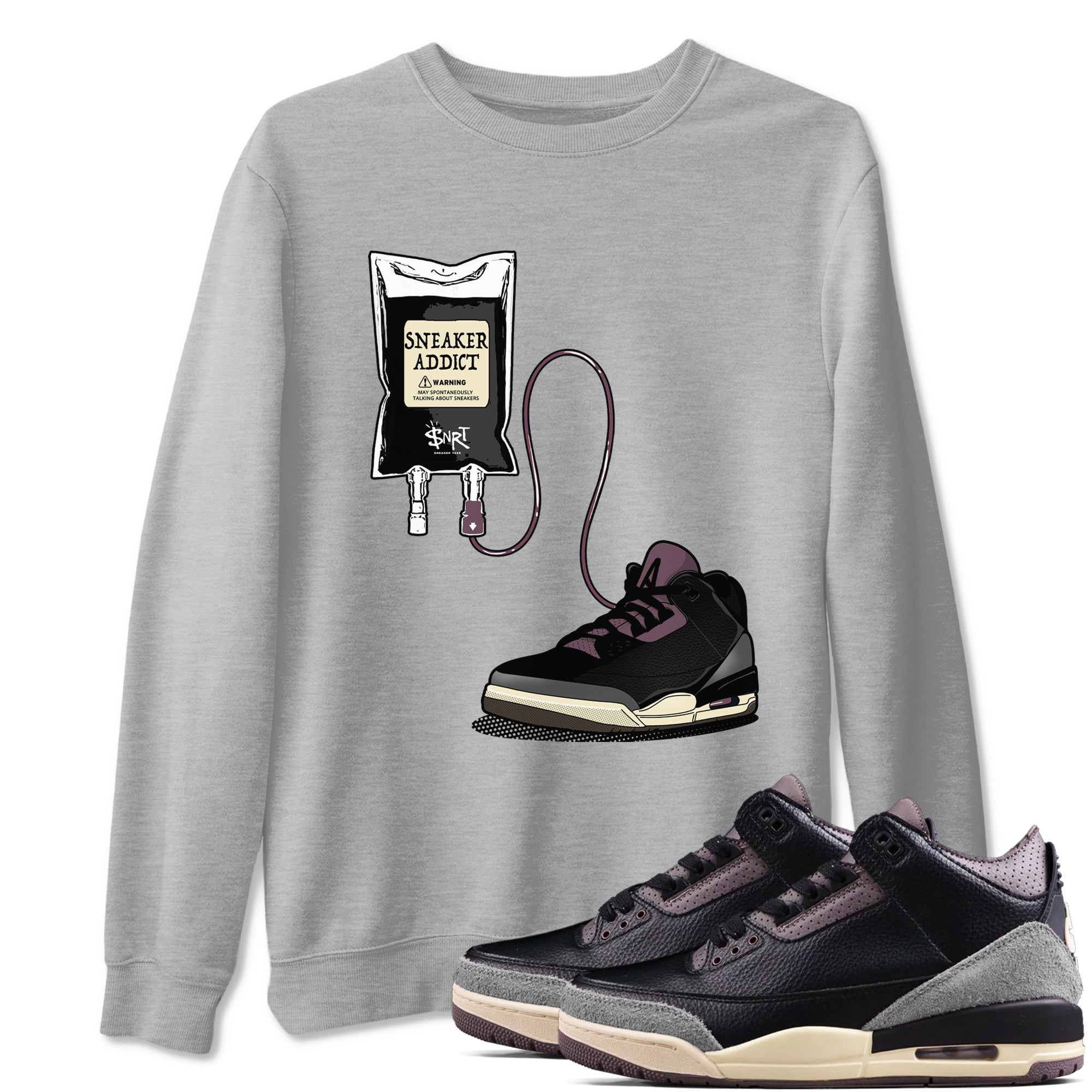 snkmatch Therapy snkmatch Tees - Air Jordan 3 A Ma Maniere x Black