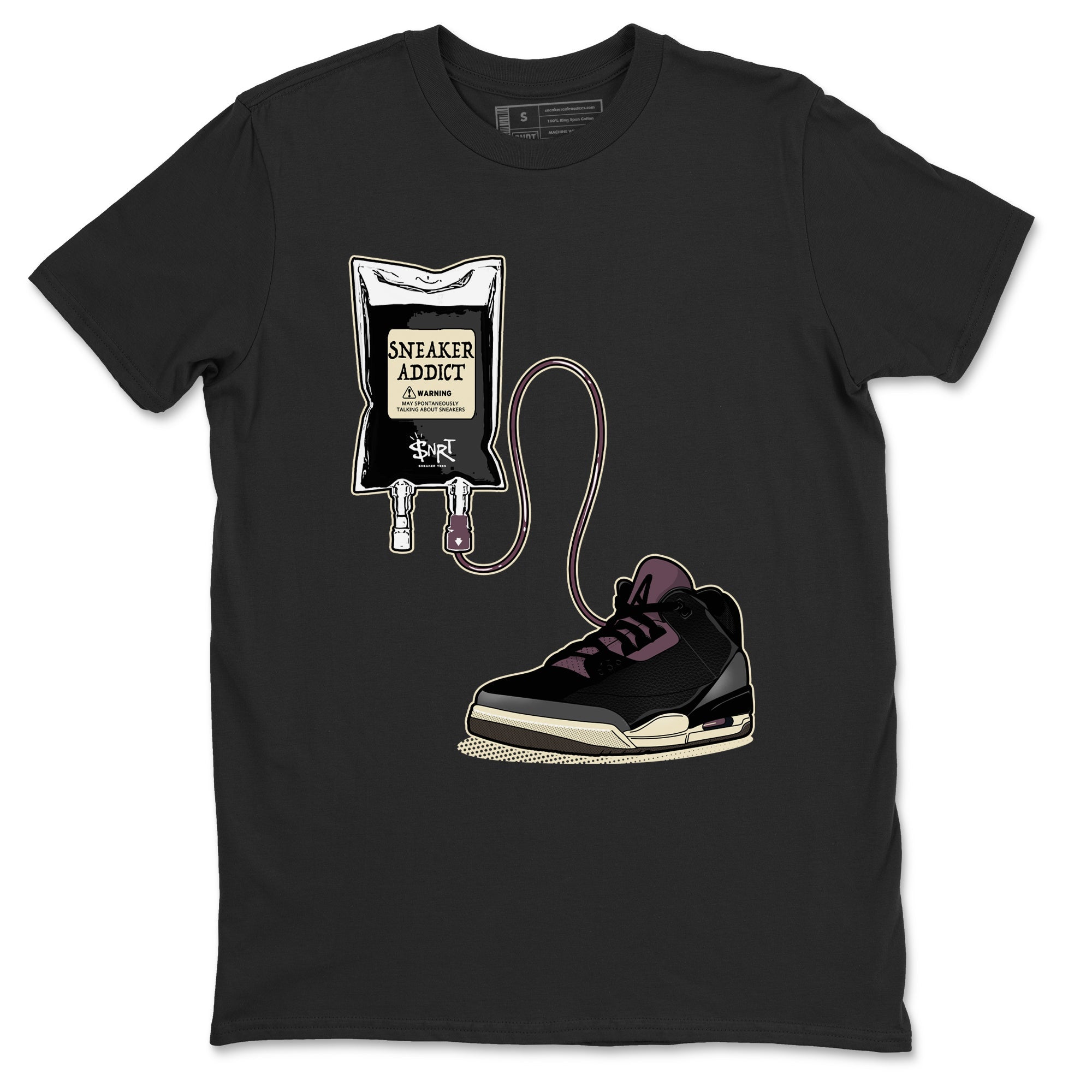 snkmatch Therapy snkmatch Tees - Air Jordan 3 A Ma Maniere x Black