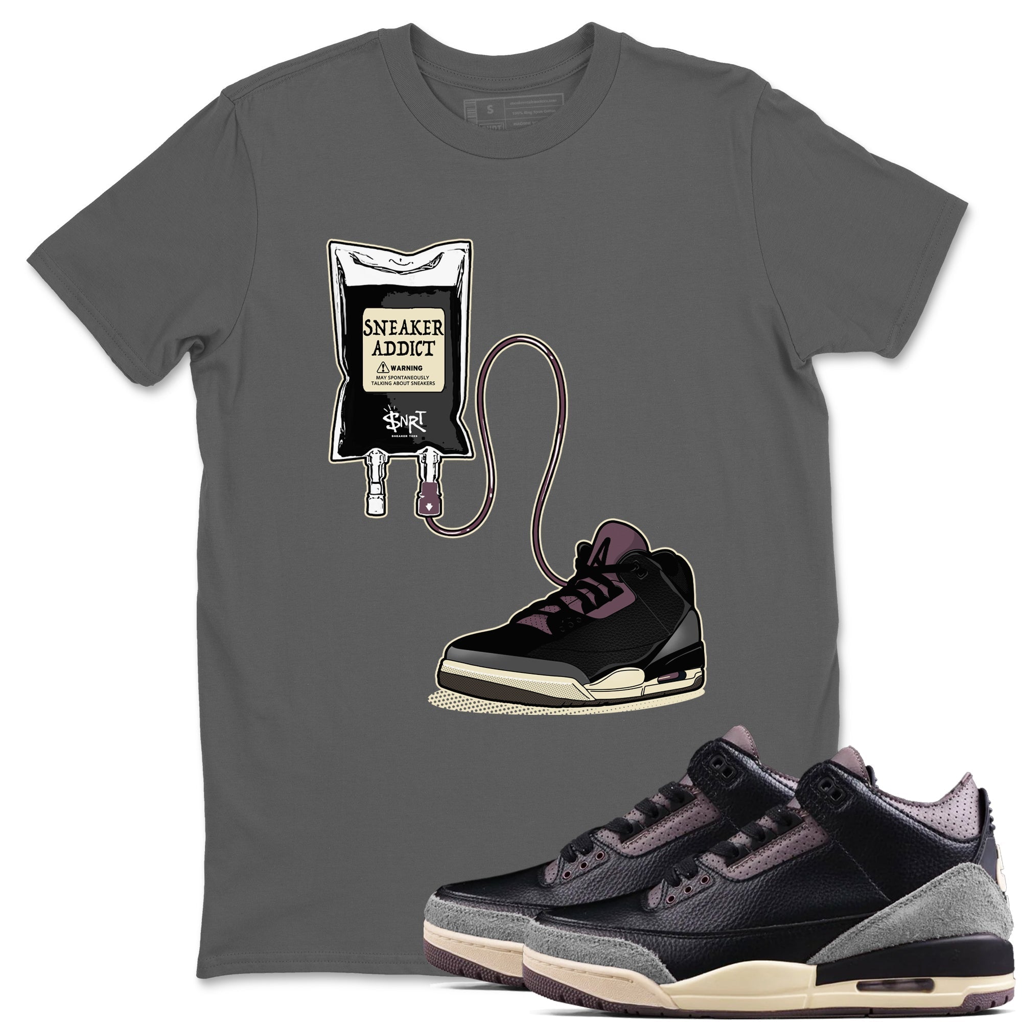 snkmatch Therapy snkmatch Tees - Air Jordan 3 A Ma Maniere x Black