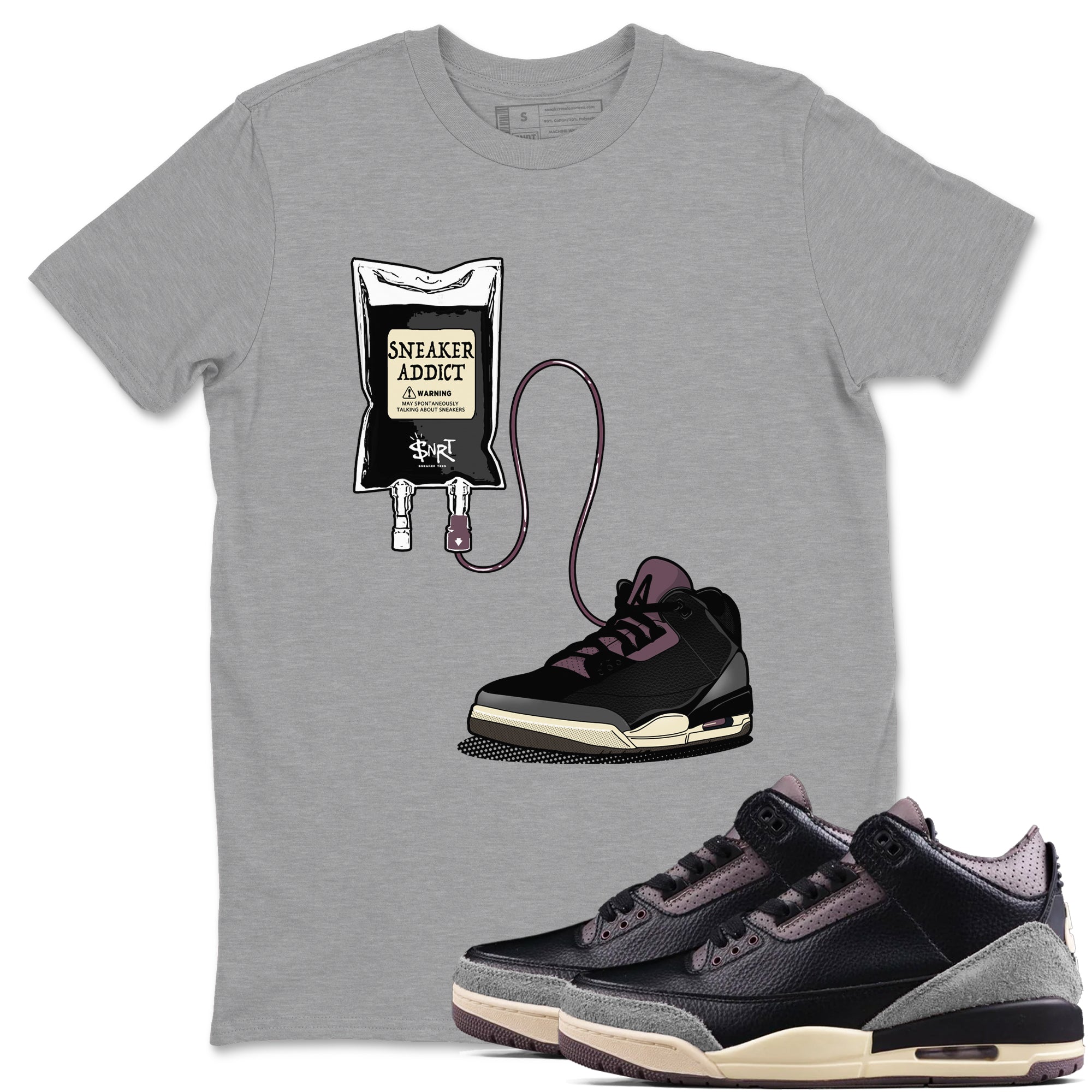snkmatch Therapy snkmatch Tees - Air Jordan 3 A Ma Maniere x Black