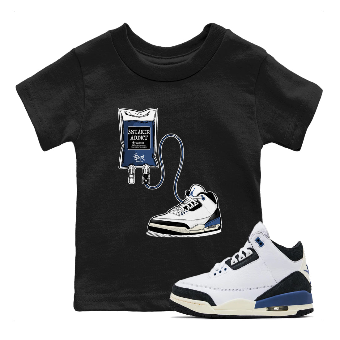 snkmatch Therapy snkmatch Tees Kids - Air Jordan 3 A Ma Maniere x Diffused Blue