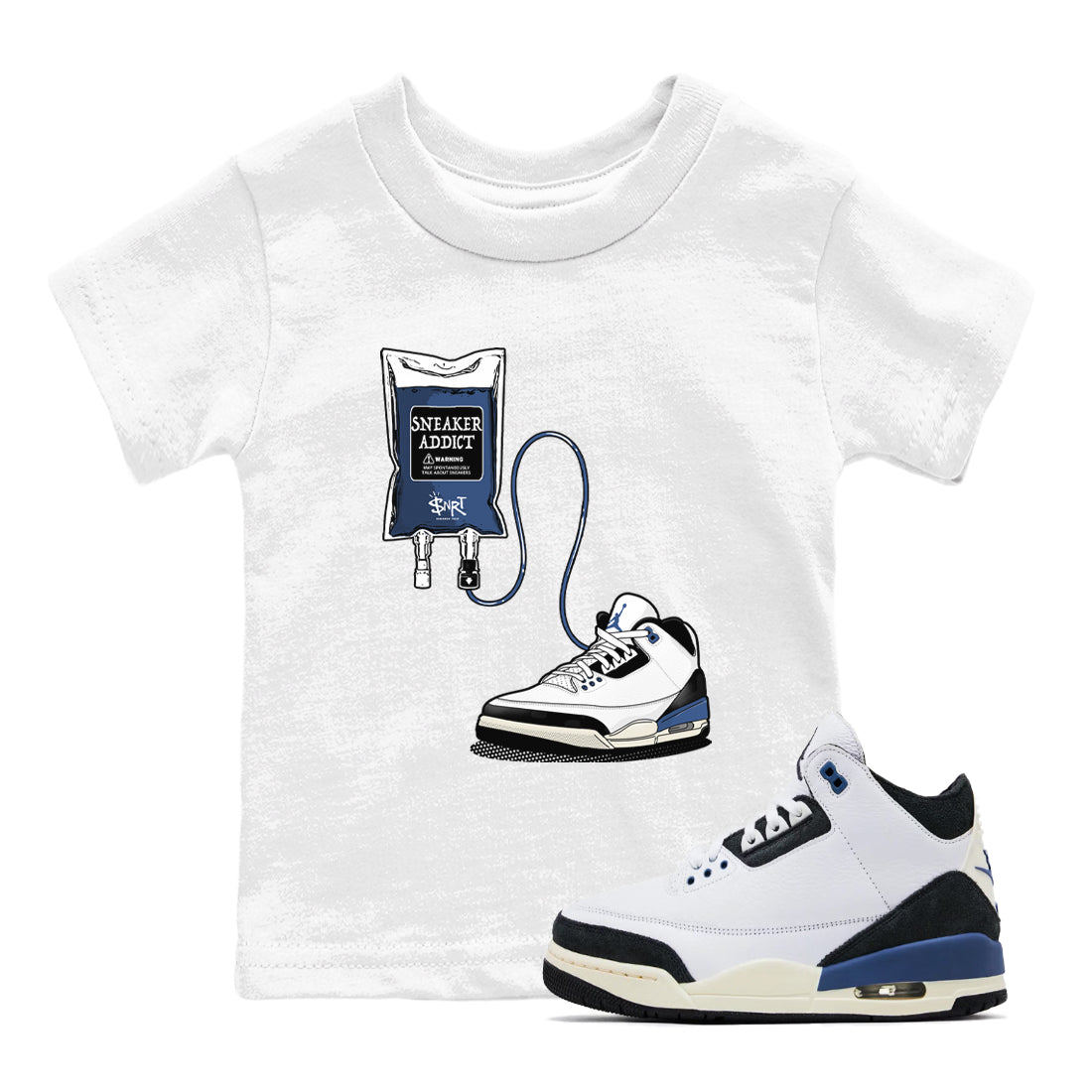 snkmatch Therapy snkmatch Tees Kids - Air Jordan 3 A Ma Maniere x Diffused Blue