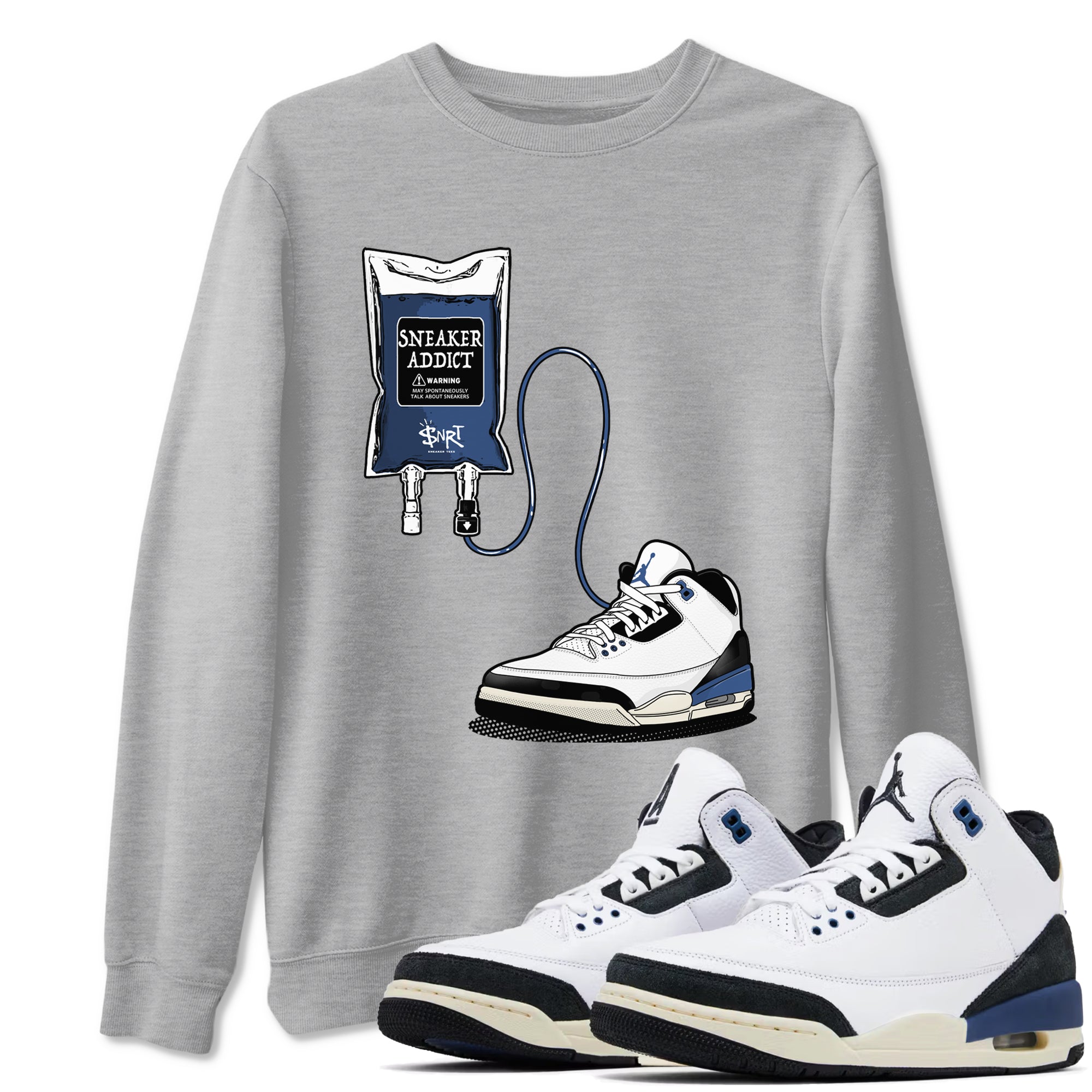 snkmatch Therapy snkmatch Tees - Air Jordan 3 A Ma Maniere x Diffused Blue