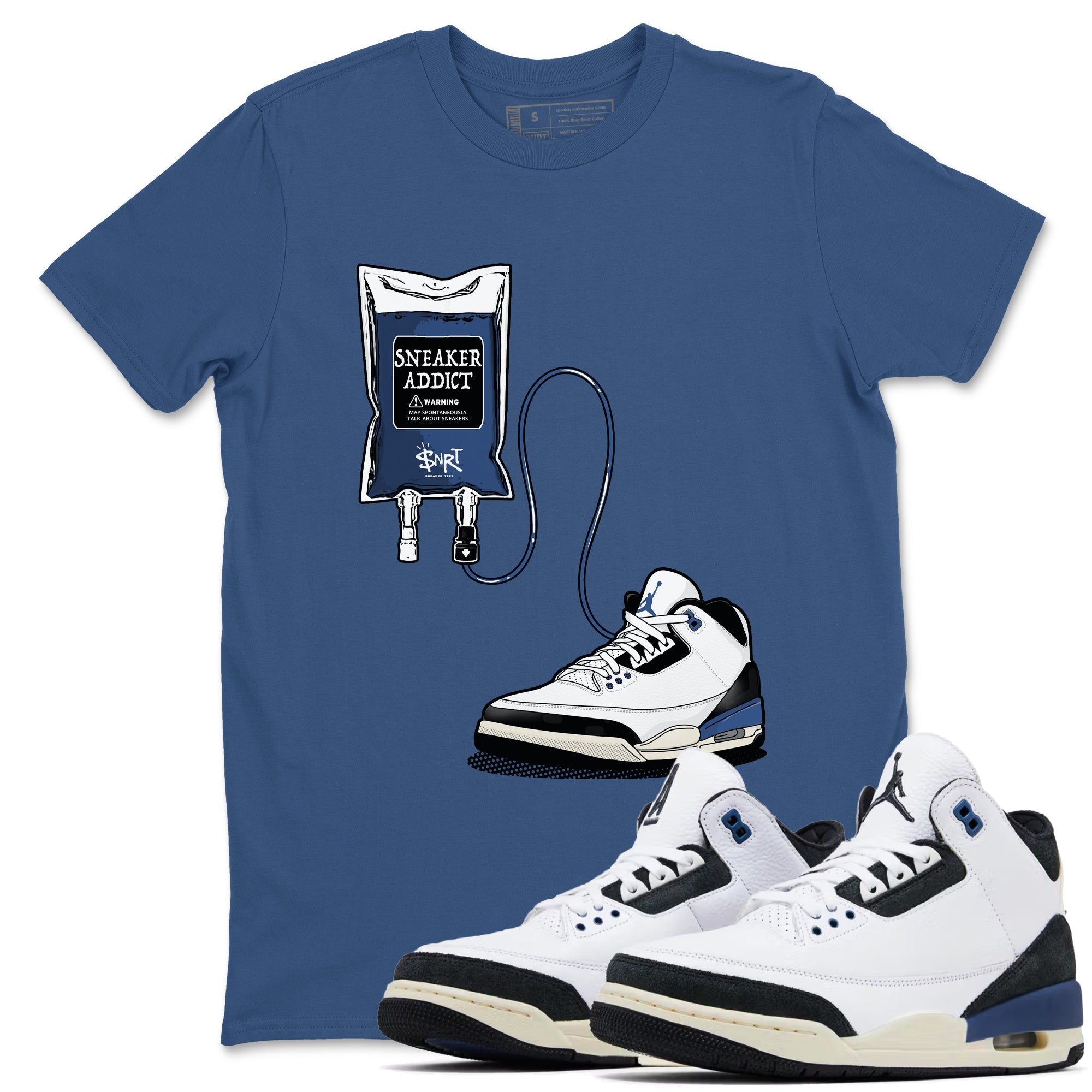 snkmatch Therapy snkmatch Tees - Air Jordan 3 A Ma Maniere x Diffused Blue