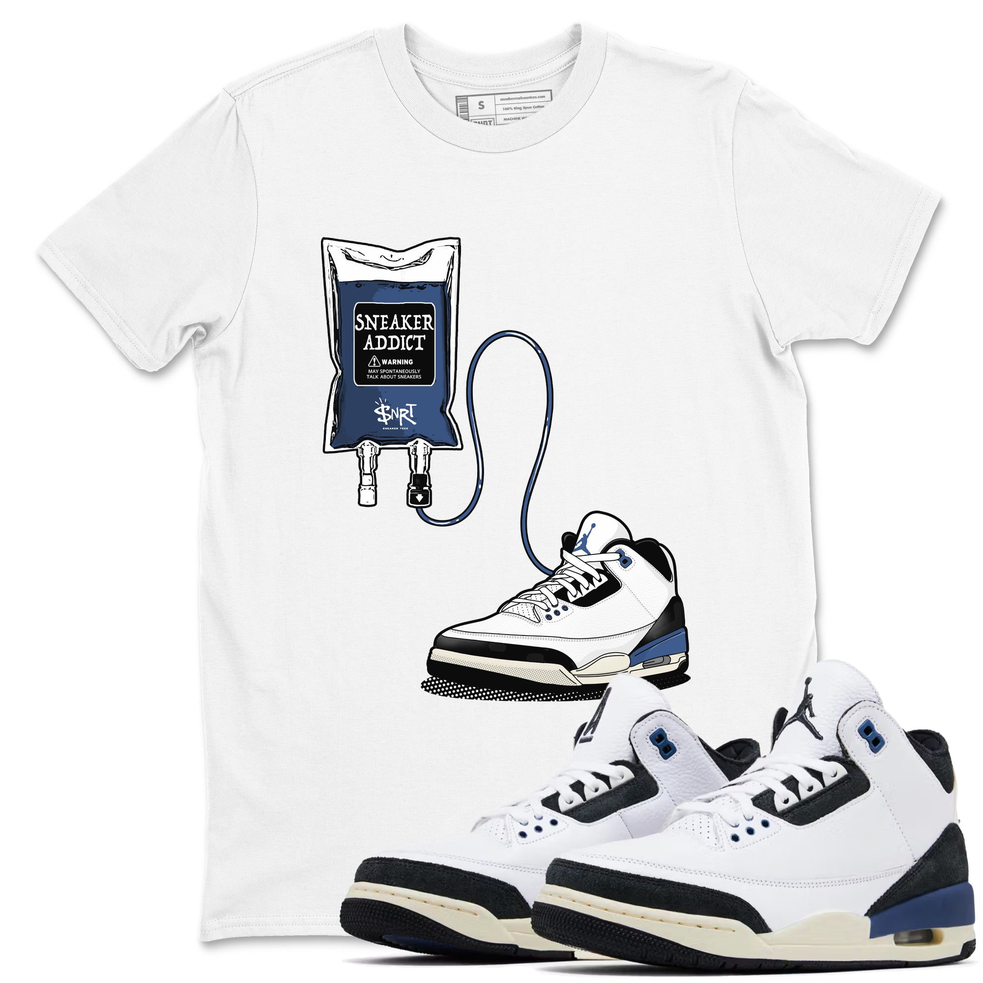 snkmatch Therapy snkmatch Tees - Air Jordan 3 A Ma Maniere x Diffused Blue