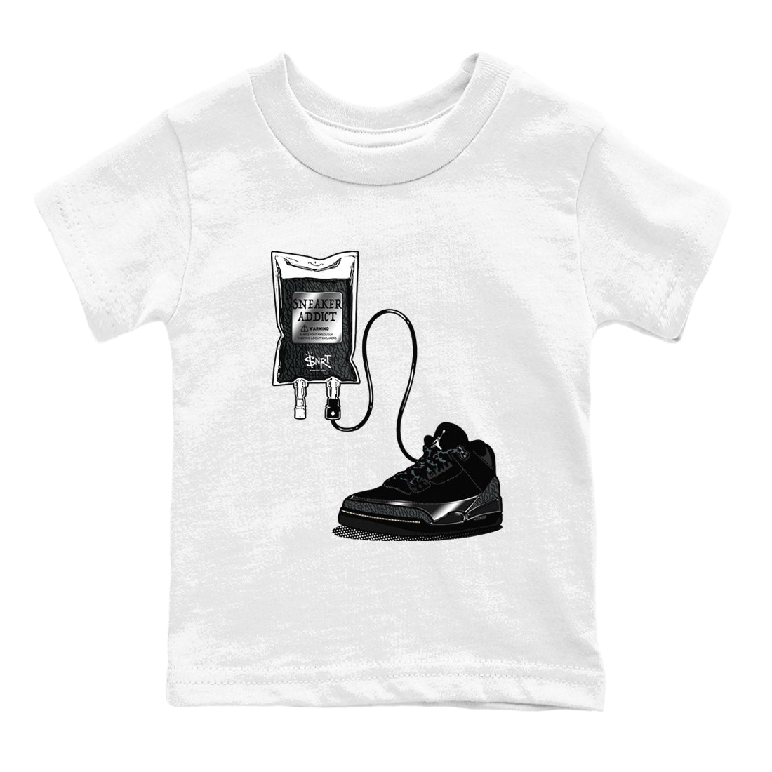 snkmatch Therapy snkmatch Tees Kids - Air Jordan 3 Black Cat
