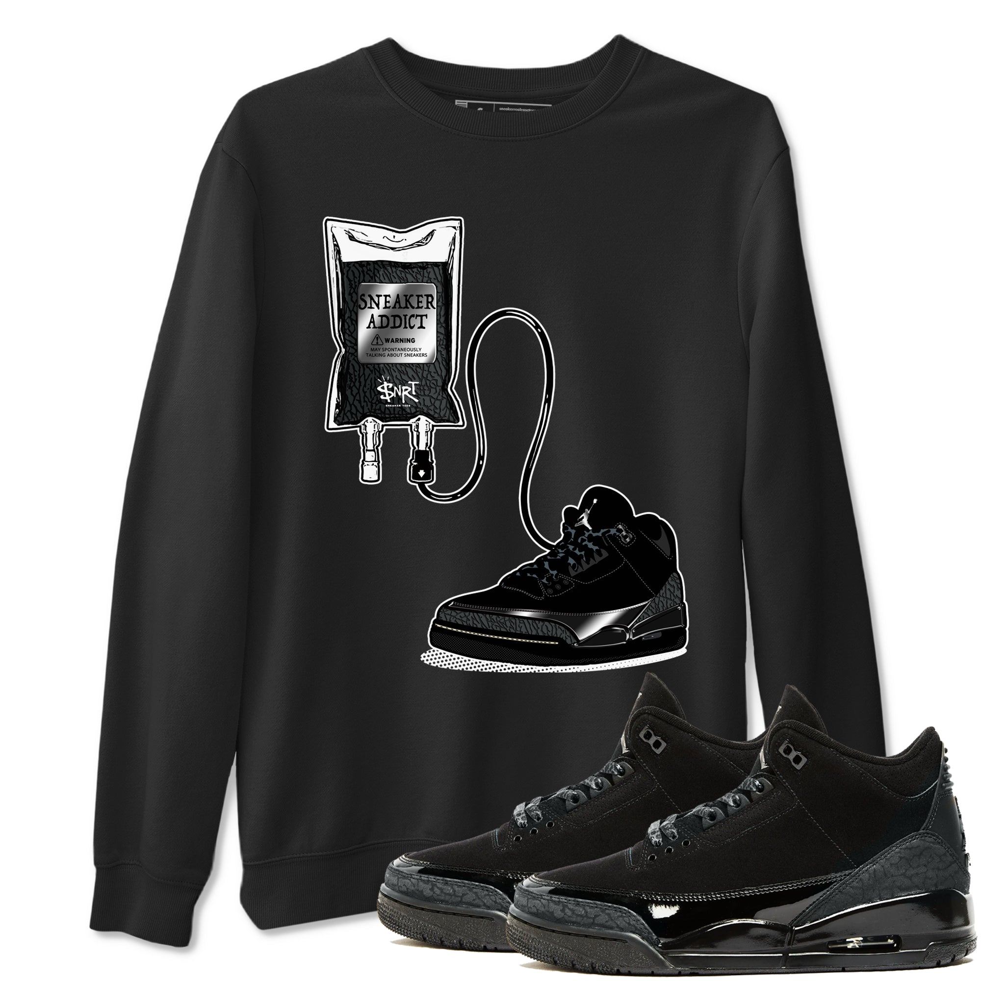 snkmatch Therapy snkmatch Tees - Air Jordan 3 Black Cat