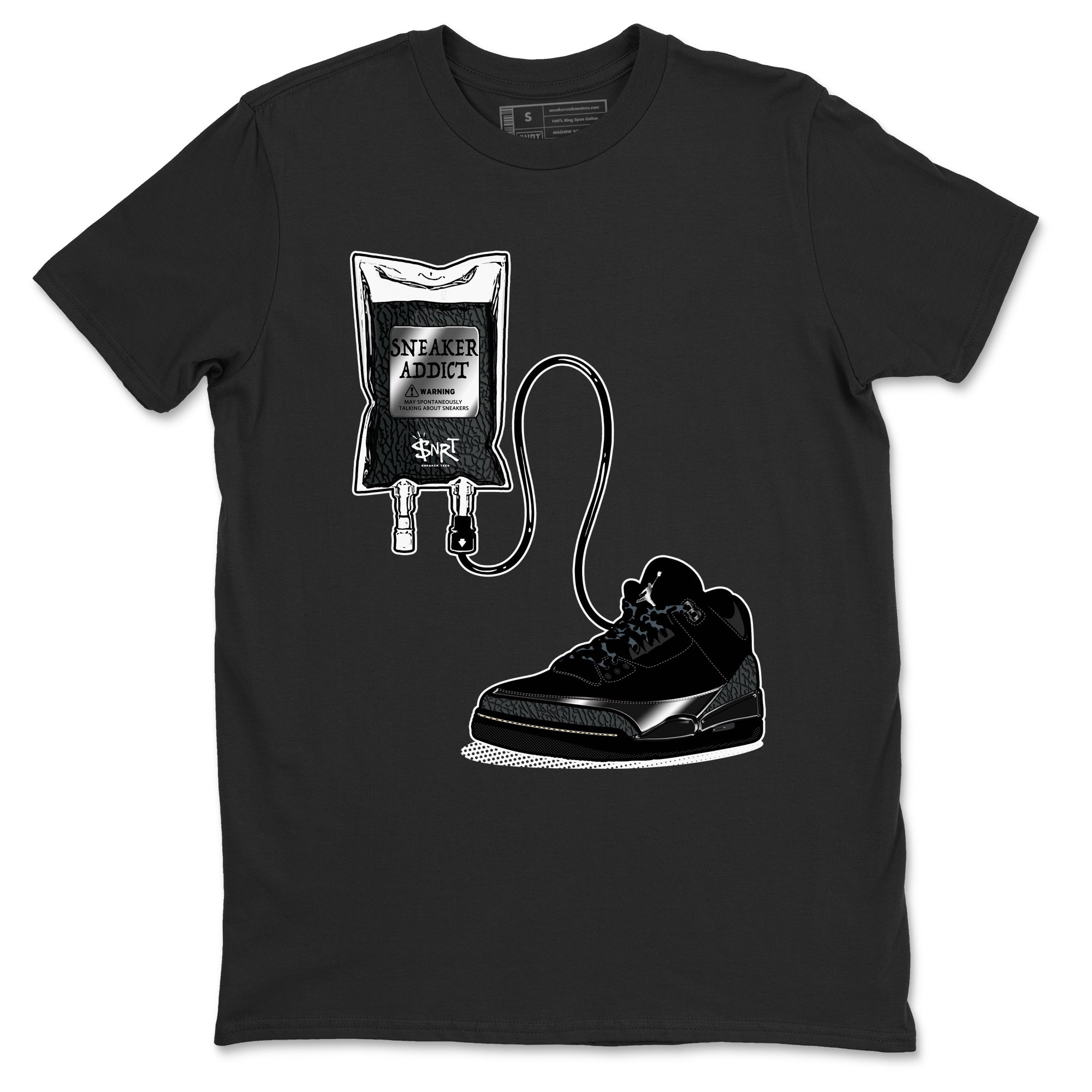 snkmatch Therapy snkmatch Tees - Air Jordan 3 Black Cat