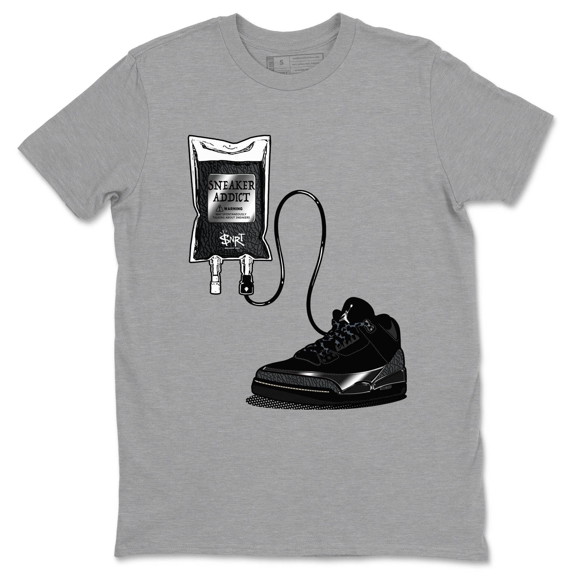 snkmatch Therapy snkmatch Tees - Air Jordan 3 Black Cat