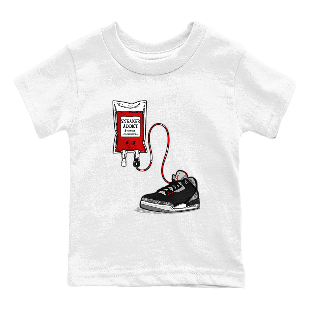 snkmatch Therapy snkmatch Tees Kids - Air Jordan 3 Black Cement