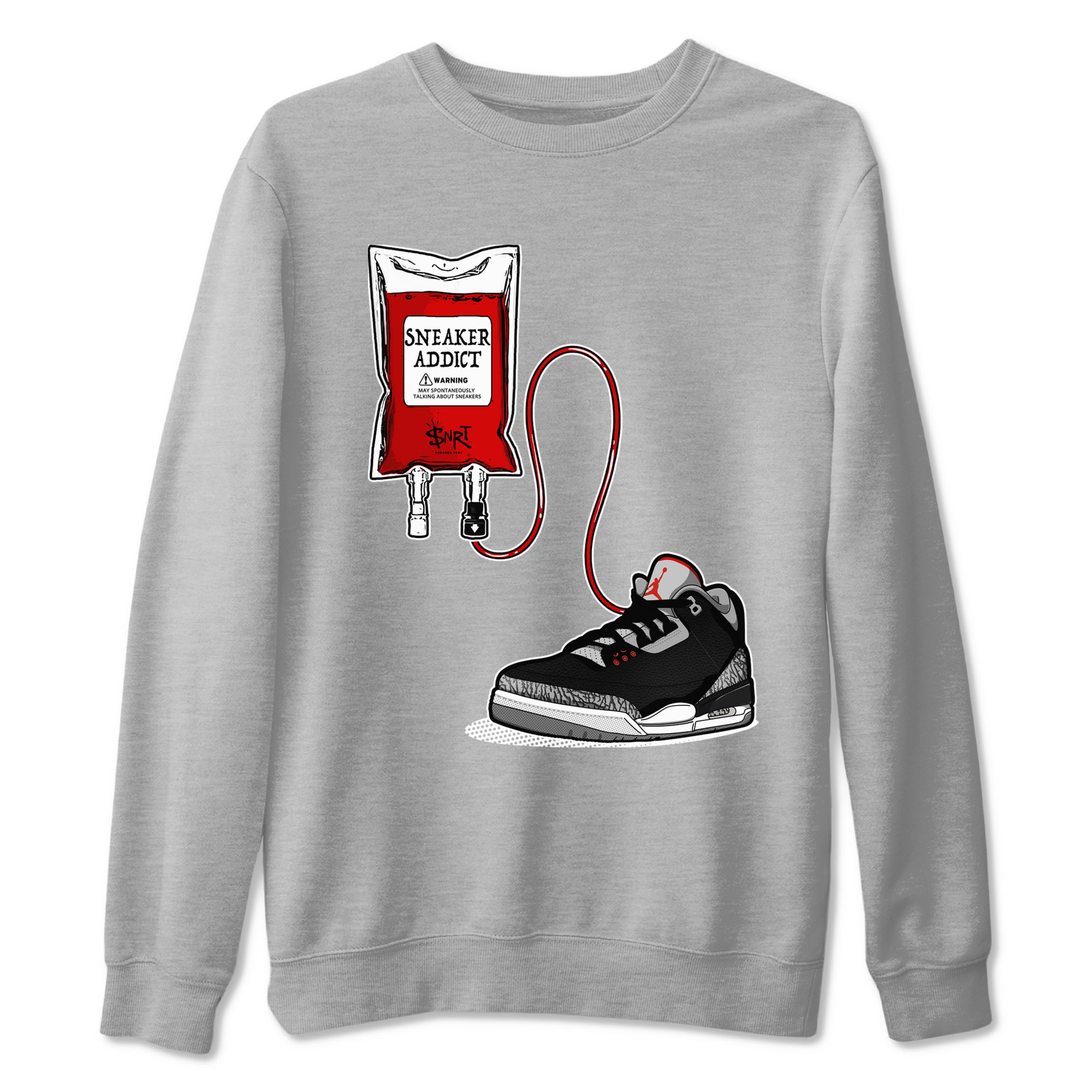 snkmatch Therapy snkmatch Tees - Air Jordan 3 Black Cement