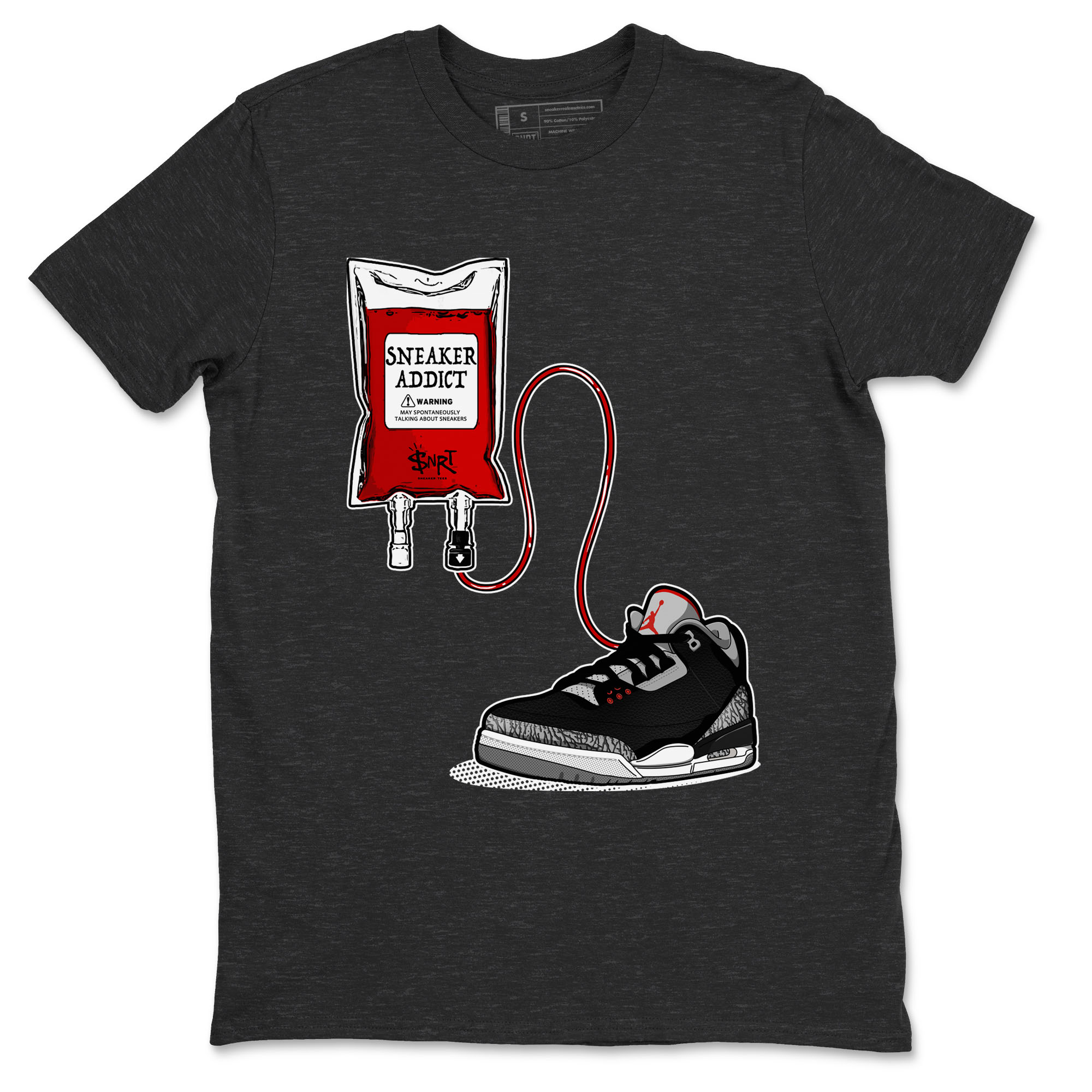 snkmatch Therapy snkmatch Tees - Air Jordan 3 Black Cement
