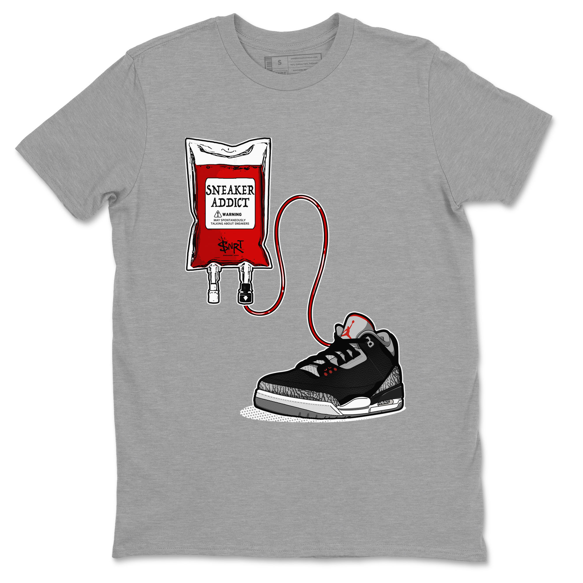 snkmatch Therapy snkmatch Tees - Air Jordan 3 Black Cement