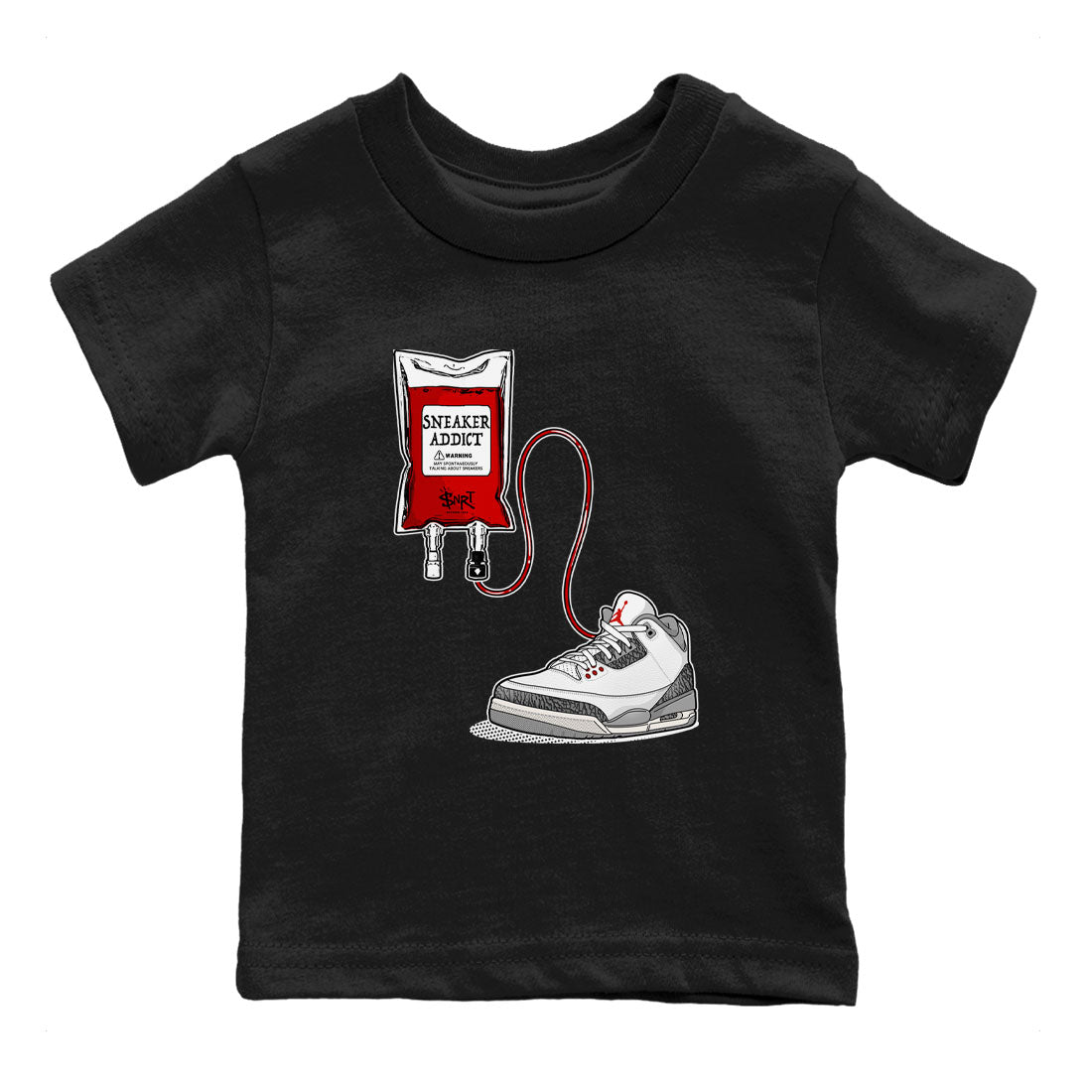 snkmatch Therapy snkmatch Tees Kids - Air Jordan 3 Cement Grey