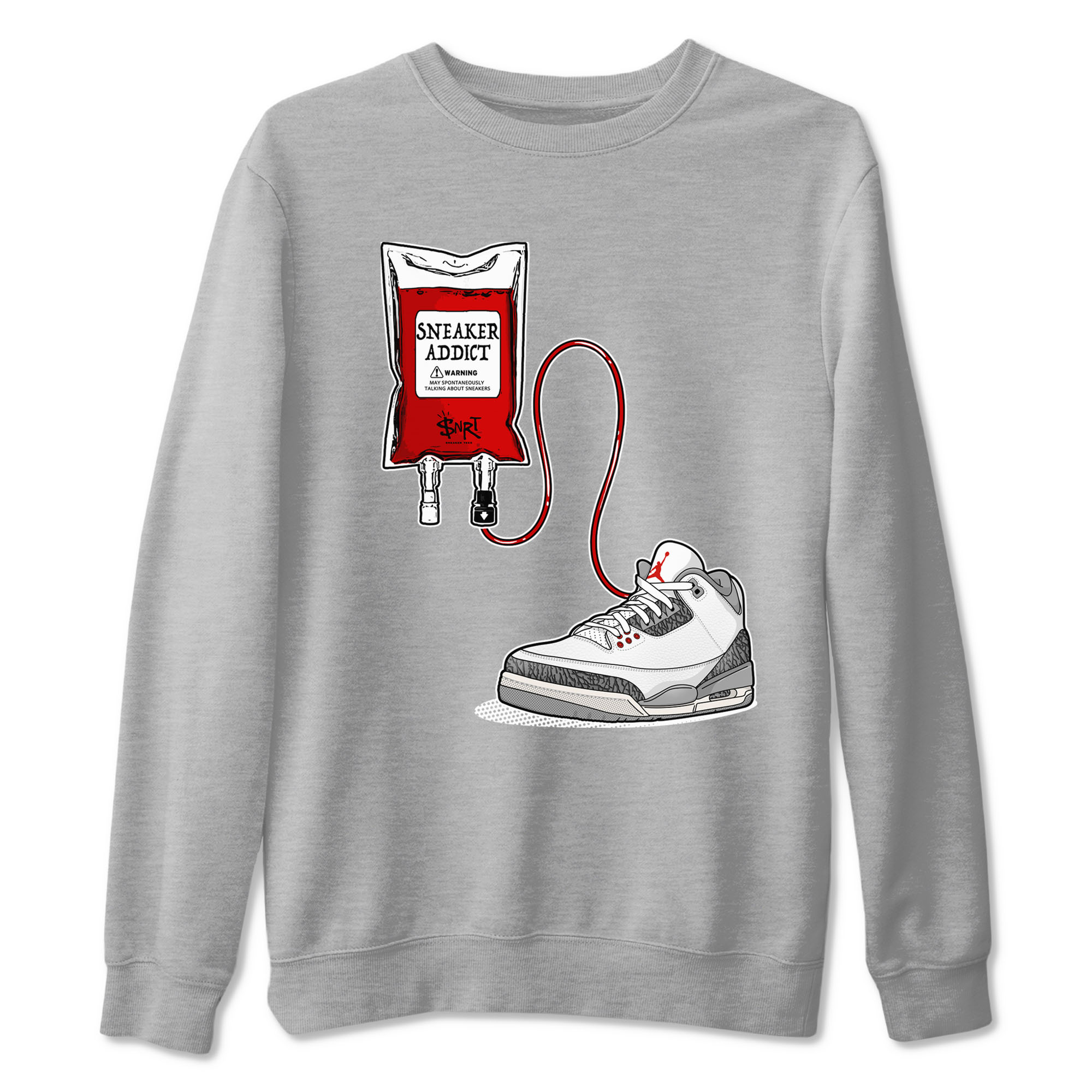 snkmatch Therapy snkmatch Tees - Air Jordan 3 Cement Grey