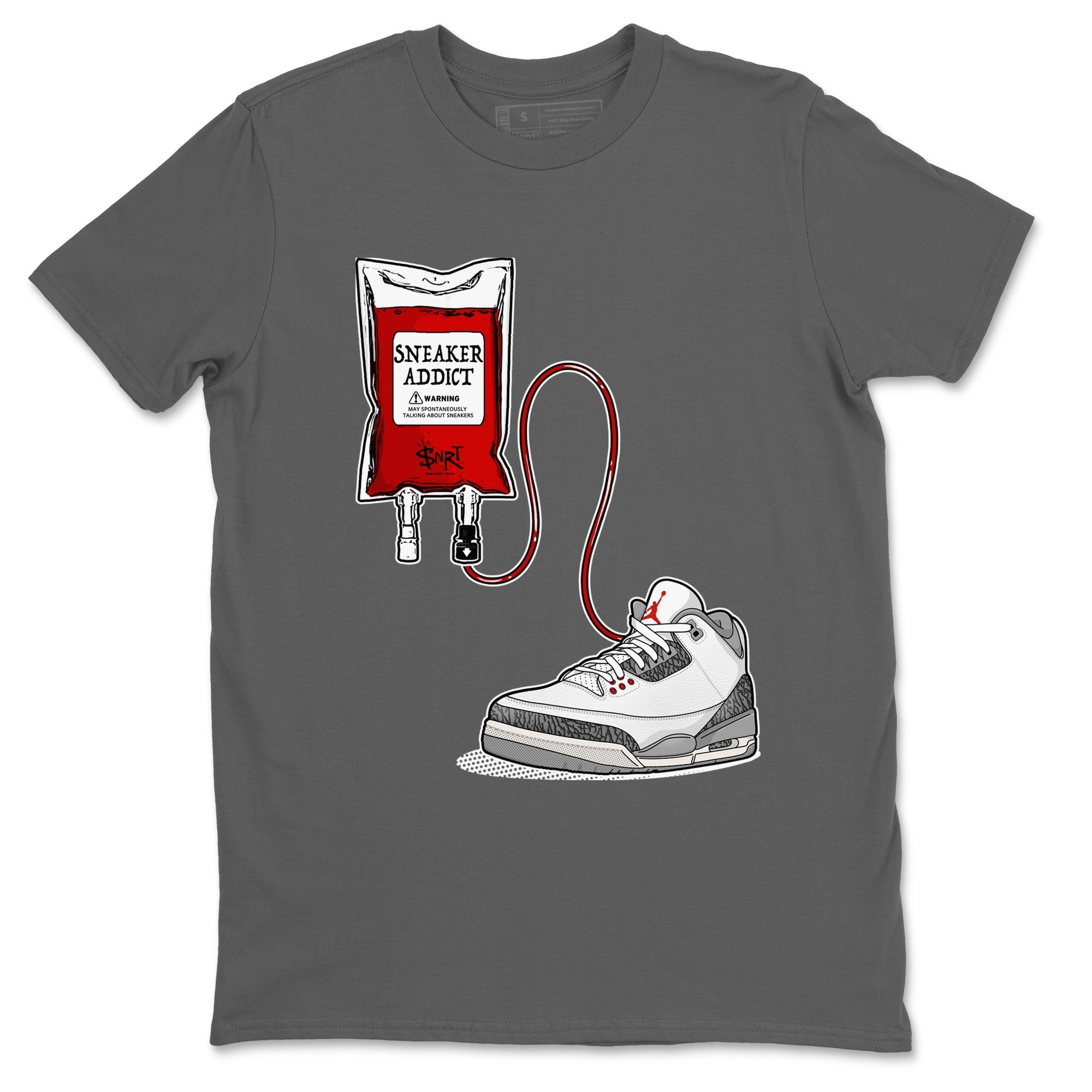 snkmatch Therapy snkmatch Tees - Air Jordan 3 Cement Grey