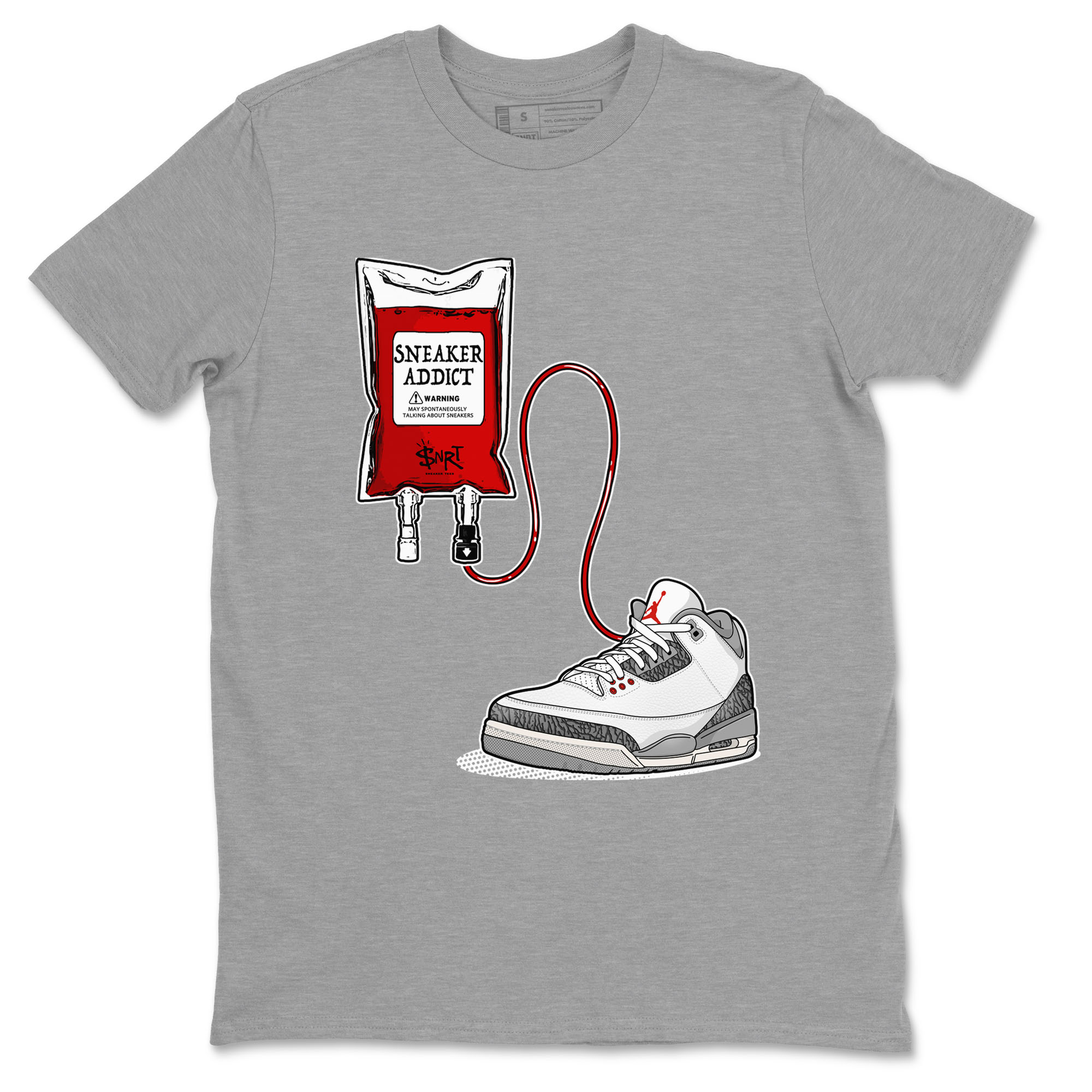 snkmatch Therapy snkmatch Tees - Air Jordan 3 Cement Grey