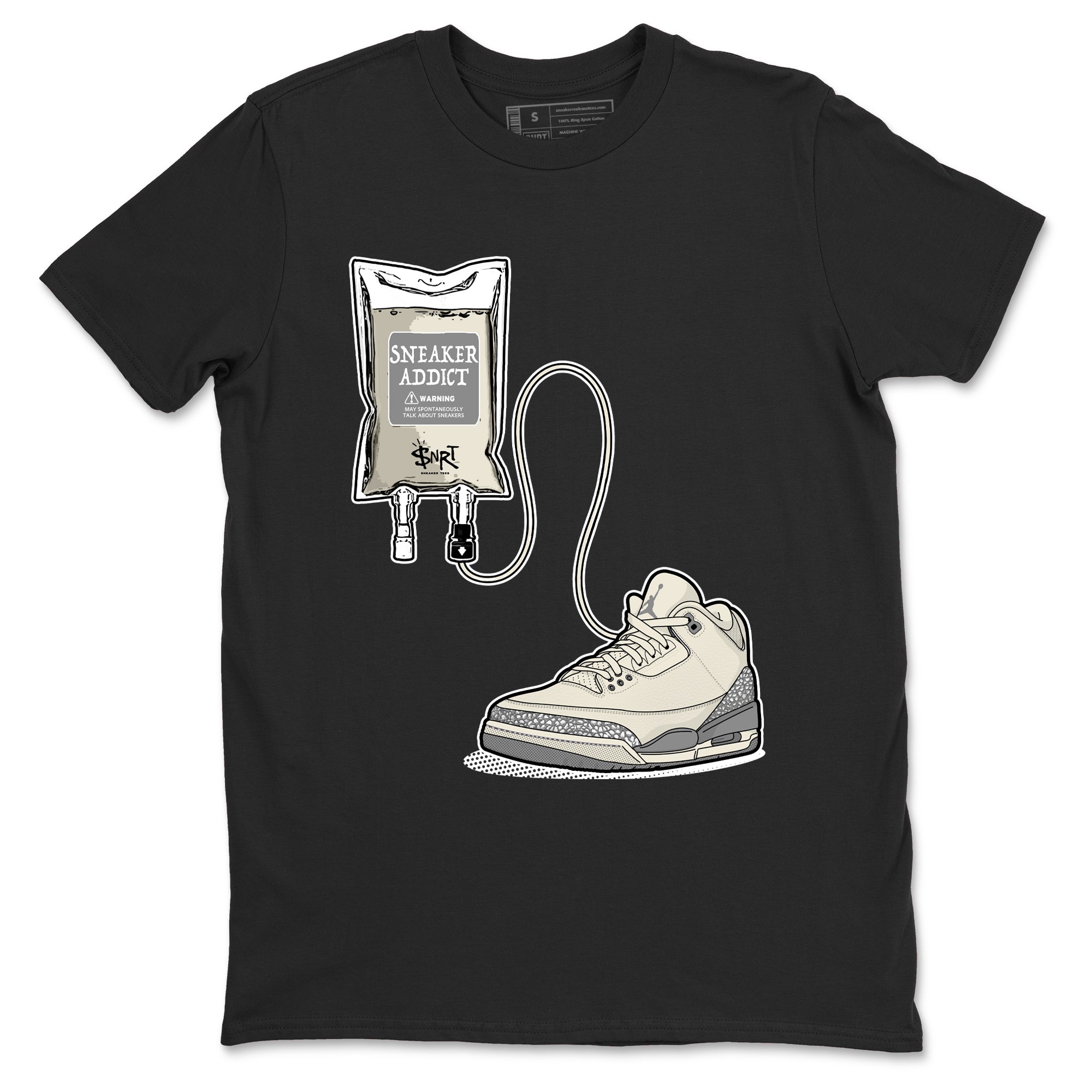 snkmatch Therapy snkmatch Tees - Air Jordan 3 Sail and Cement Grey