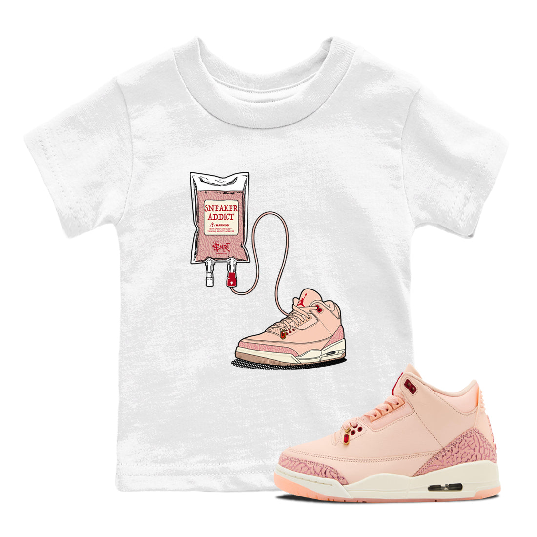 snkmatch Therapy snkmatch Tees Kids - Air Jordan 3 Valentines Day