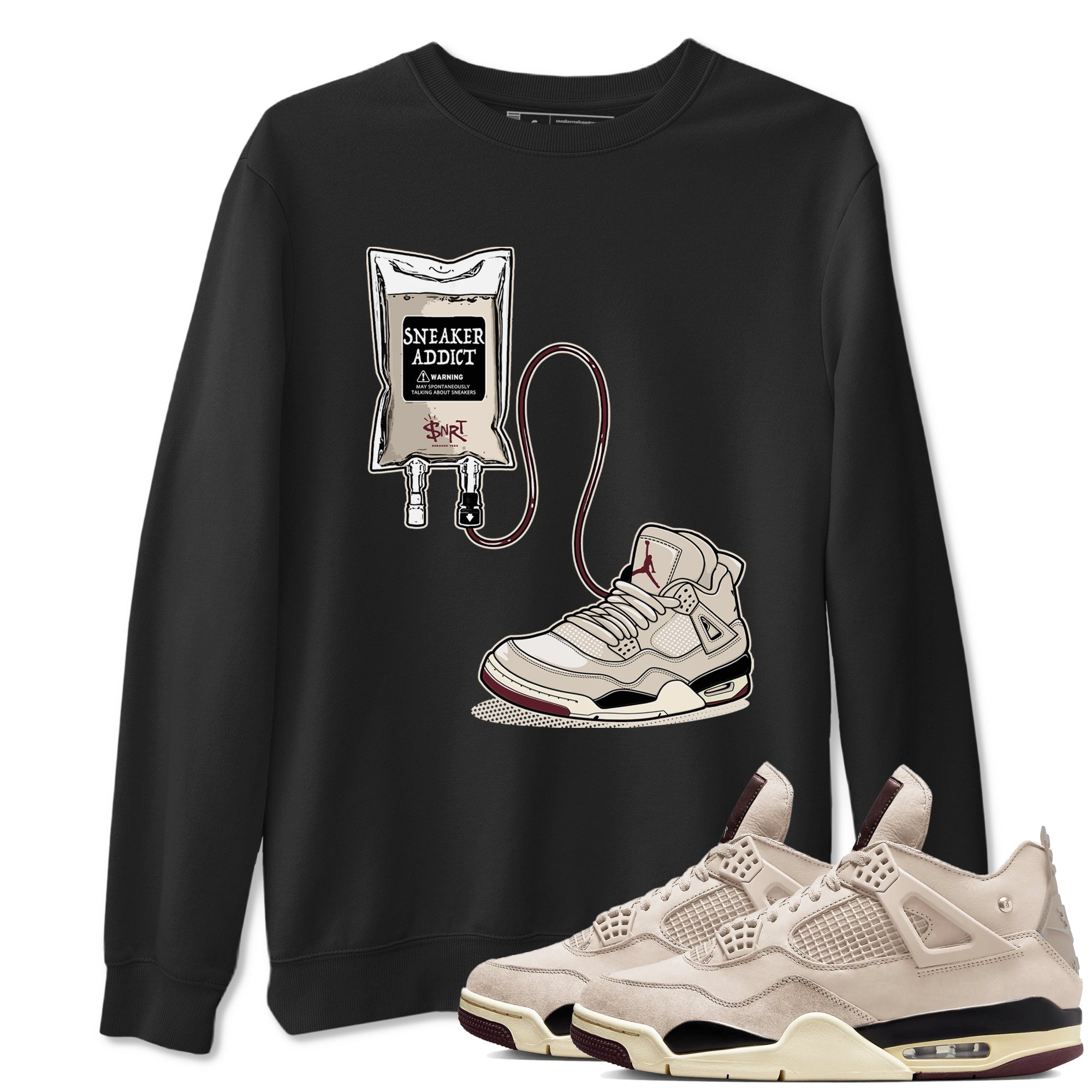 snkmatch Therapy snkmatch Tees - Air Jordan 4 A Ma Maniere x Fossil Stone