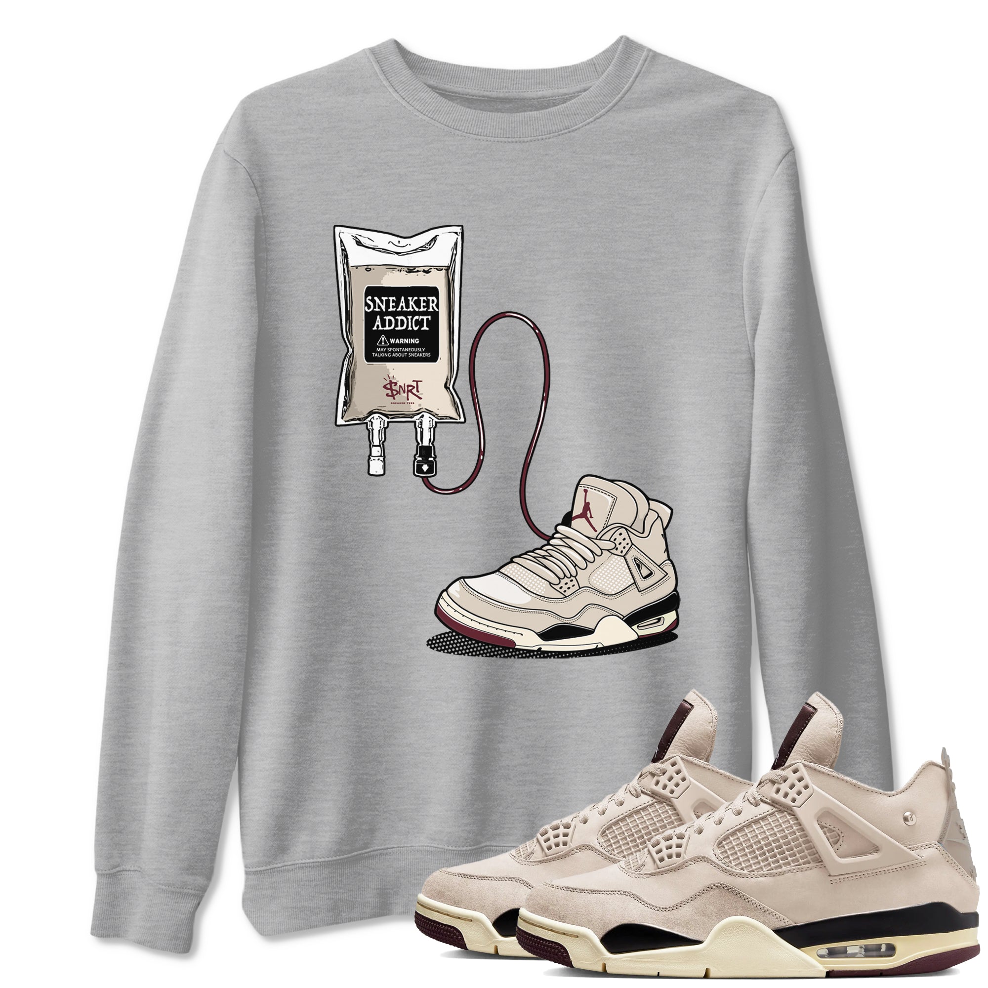 snkmatch Therapy snkmatch Tees - Air Jordan 4 A Ma Maniere x Fossil Stone