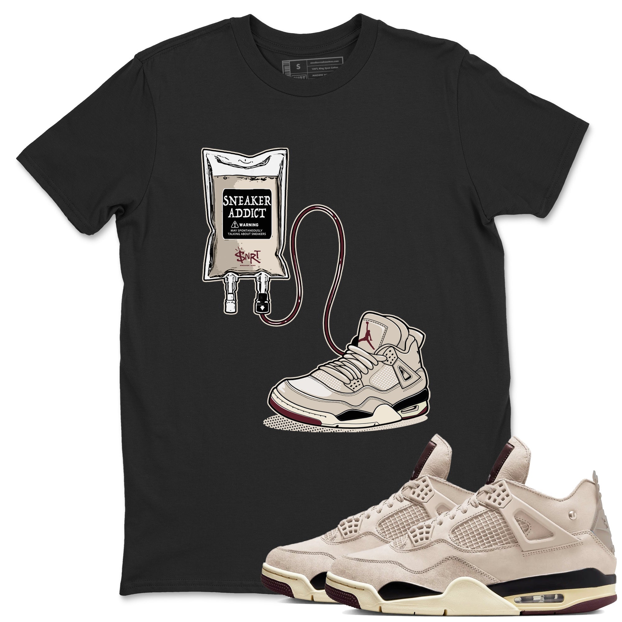 snkmatch Therapy snkmatch Tees - Air Jordan 4 A Ma Maniere x Fossil Stone